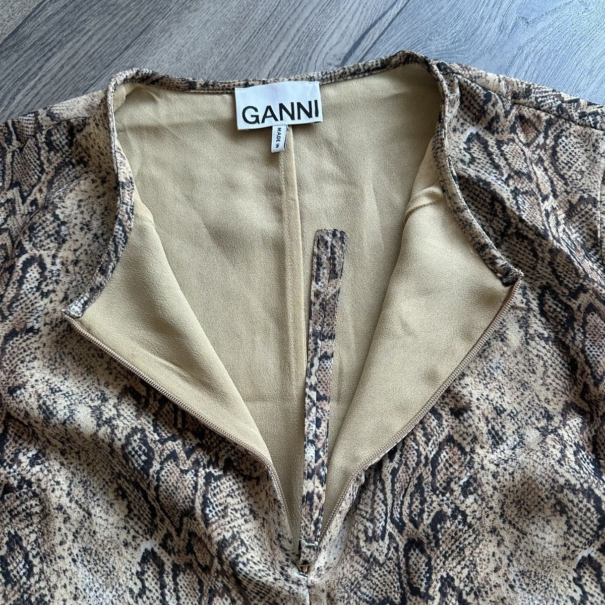 Ganni GANNI Snake Print Starfish Long Sleeve Maxi Dress Size XS / US 0-2 / IT 36-38 - 4 Thumbnail