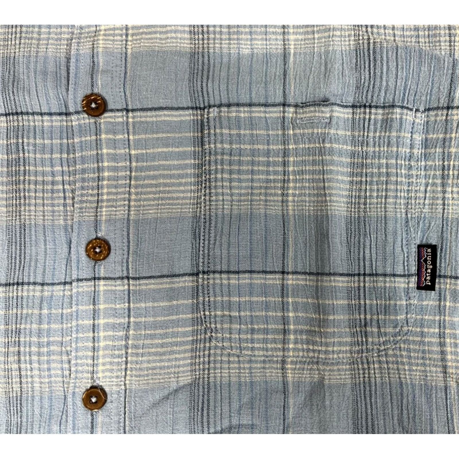 Patagonia Patagonia Plaid Short Sleeve Button-Up Shirt L Blue Mens Size US L / EU 52-54 / 3 - 5 Thumbnail