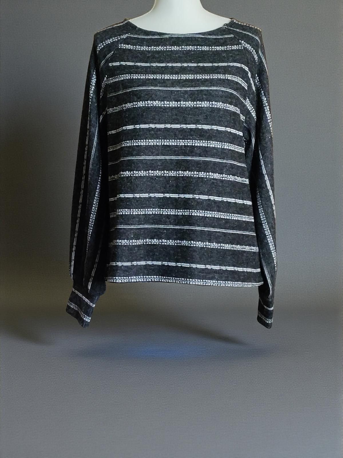 Other Jenna Jacquard Raglan Top by Bobeau - Large Size L / US 10 / IT 46 - 3 Thumbnail