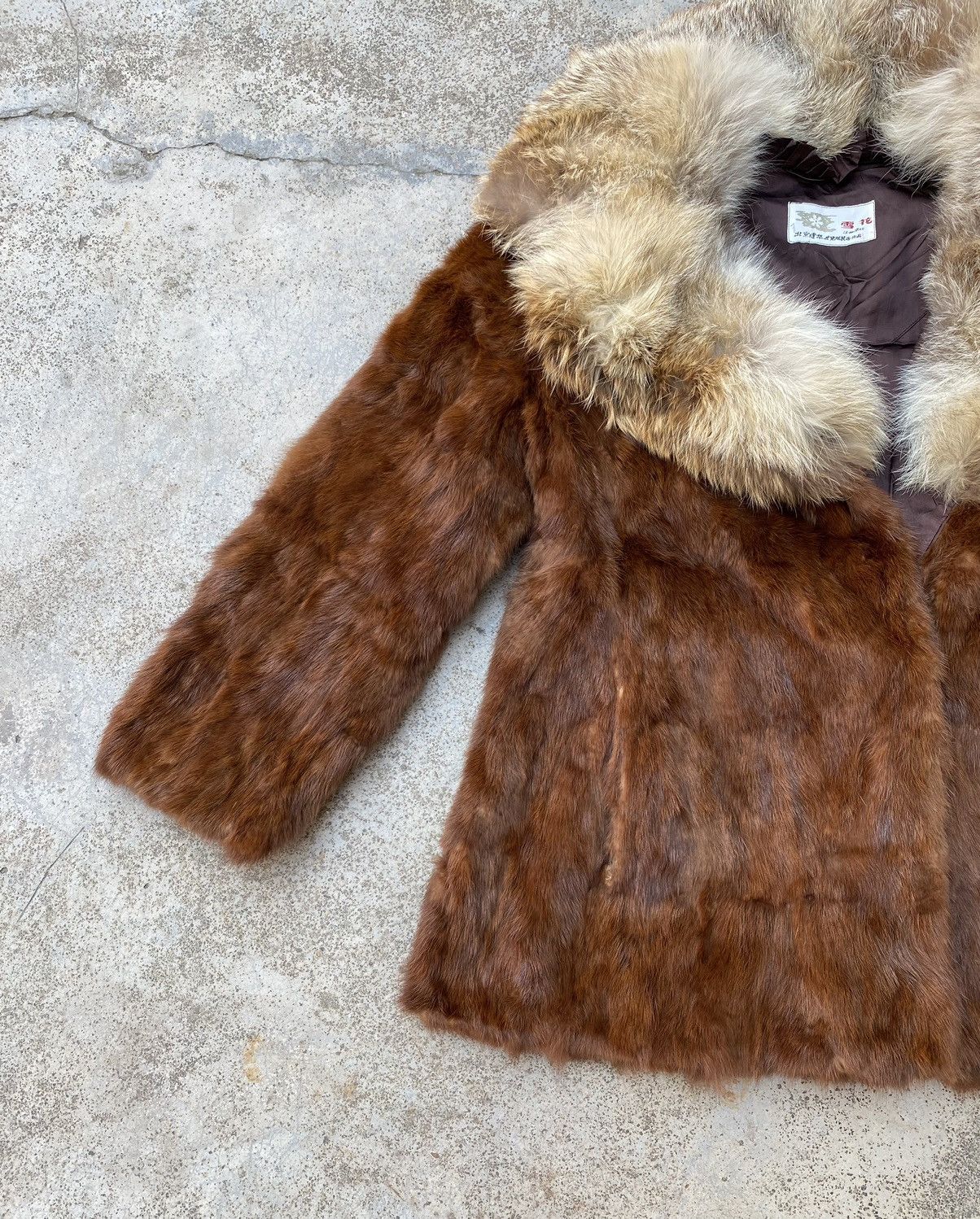 Vintage Vintage Cow Leather Fur Jacket Size ONE SIZE - 4 Thumbnail