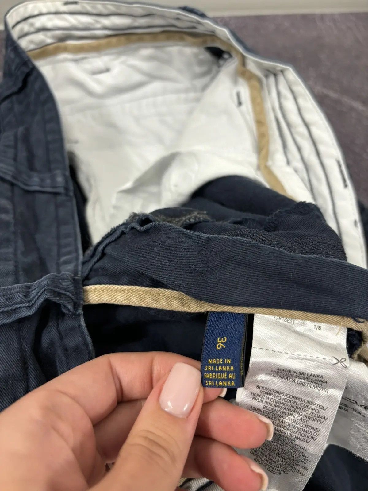 Polo Ralph Lauren × Ralph Lauren × Vintage Vintage Polo Ralph Lauren Y2K Navy Military Cargo Shorts Size US 36 / EU 52 - 10 Thumbnail