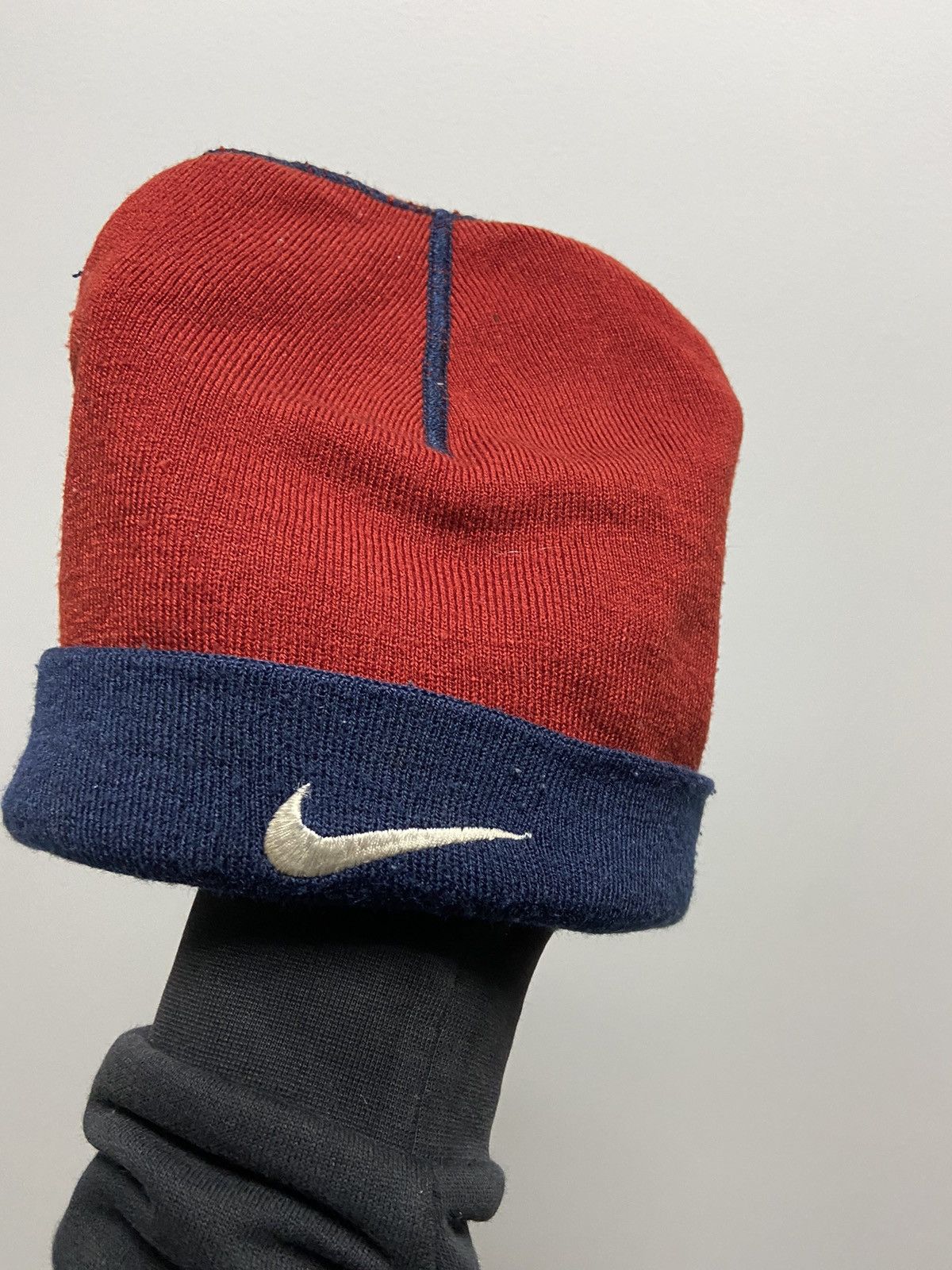 Nike × Vintage Nike Hat Vintage Logo swoosh beanie reversible Y2K Size ONE SIZE - 4 Thumbnail
