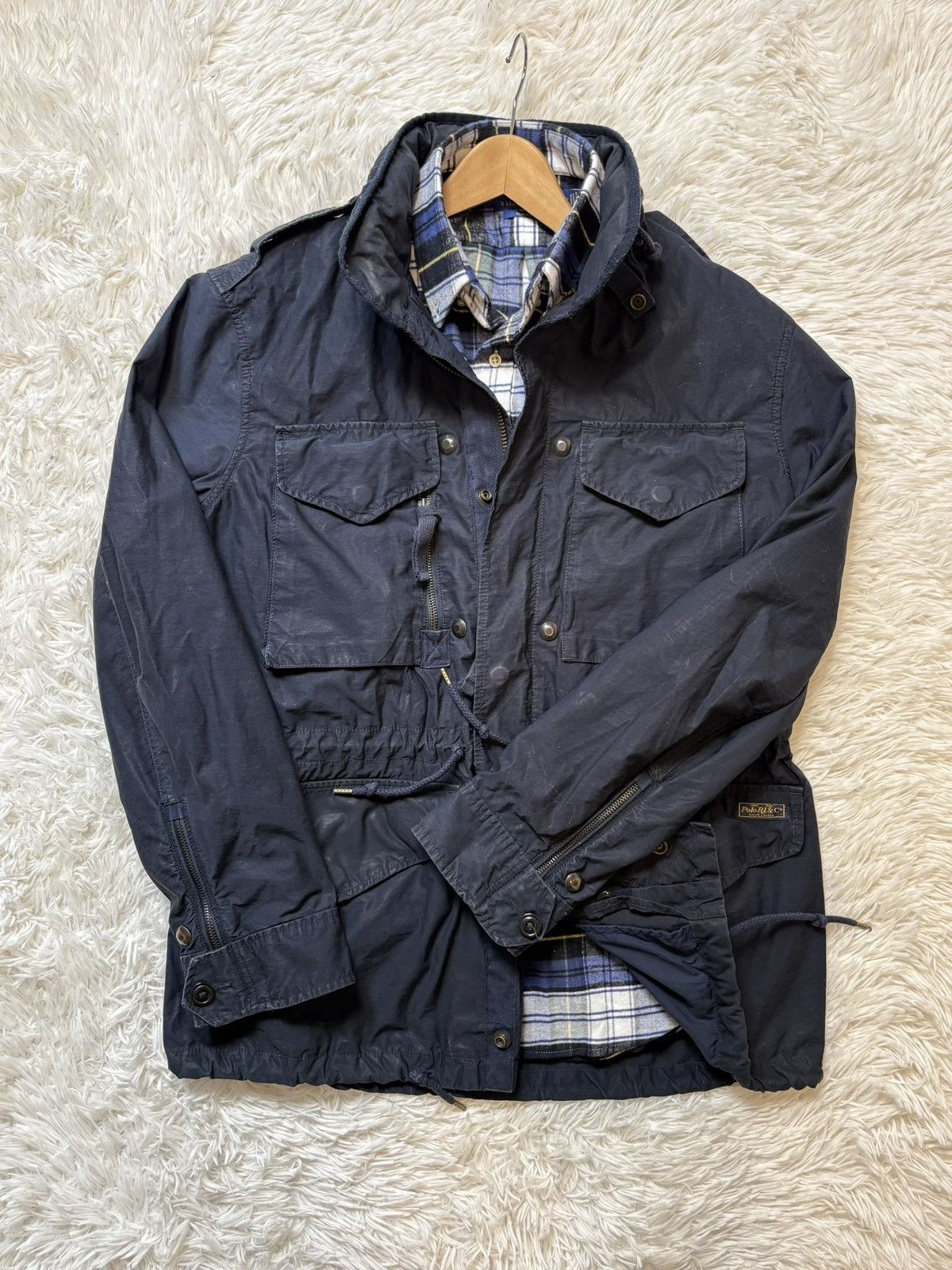 Polo Ralph Lauren Navy Military Safari Jacket Ralph Lauren Men’s M – Vintage Size US M / EU 48-50 / 2 - 1 Thumbnail