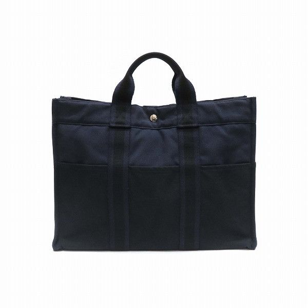 Hermes Hermes Fourre Tout Tote Bag Cotton Tote Bag in Black, Men's