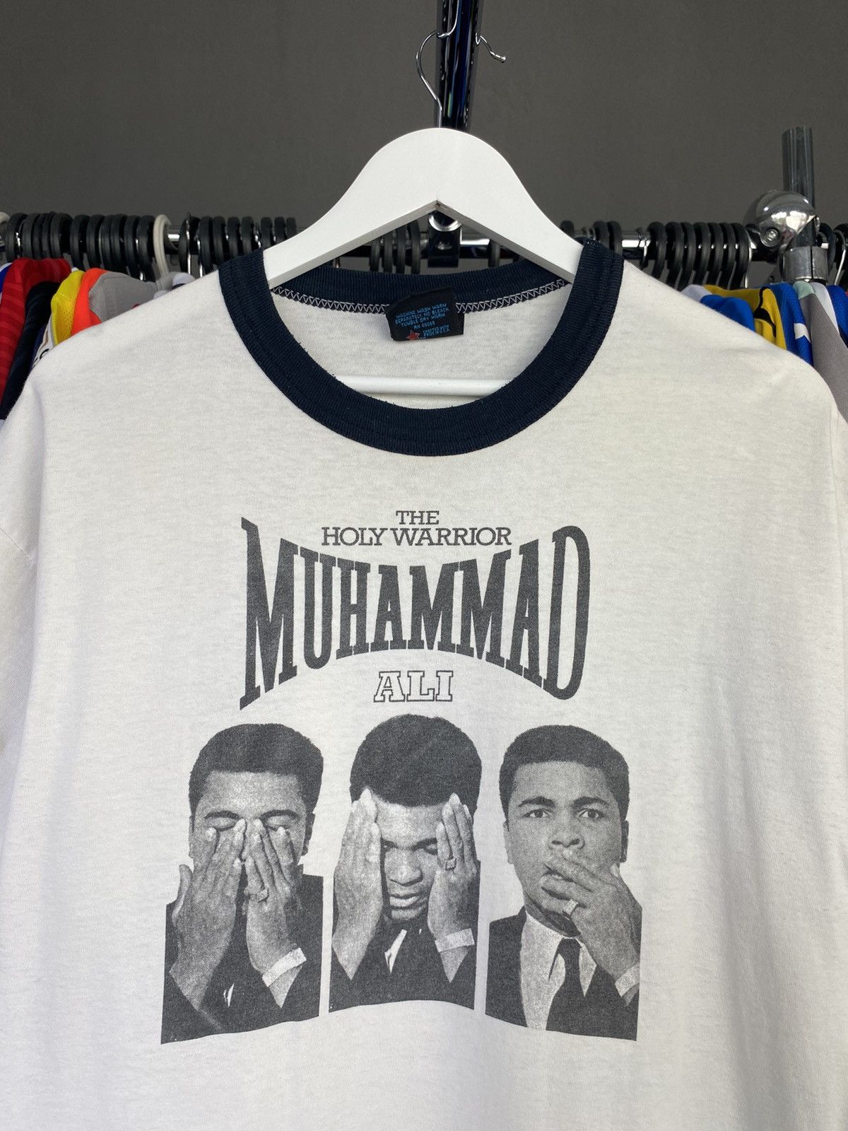 Vintage Muhammad Ali “The Holy Warrior” Vintage Ringer Tee Size US L / EU 52-54 / 3 - 3 Thumbnail