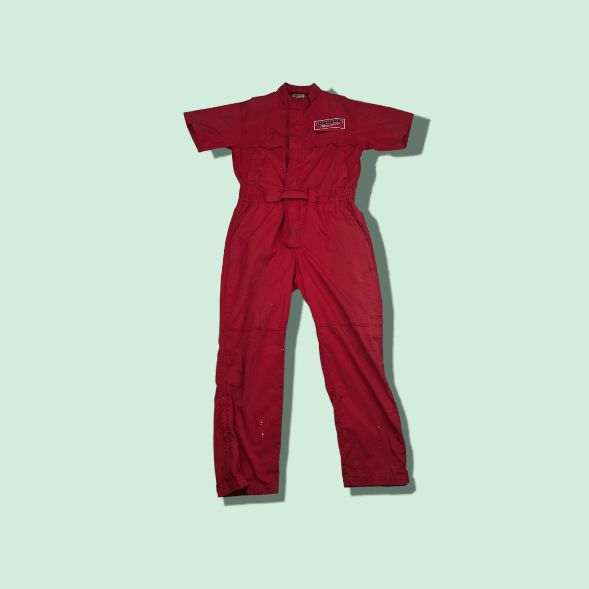 Japanese Brand Vintage BRIDGESTONE Racing Overall Jumpsuit Size US 35 - 1 Thumbnail