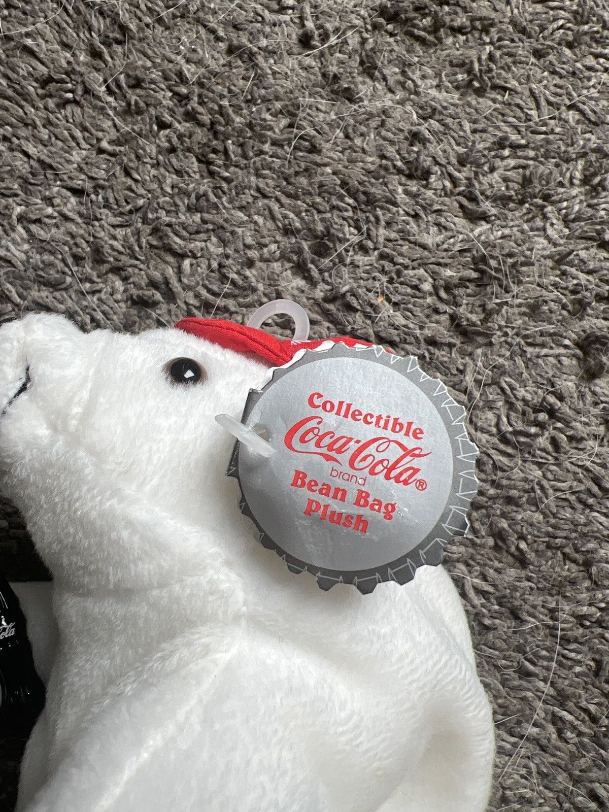 Coca Cola 1997 Coca-Cola Polar Bear In Baseball Cap Bean Bag Plush Size ONE SIZE - 3 Thumbnail