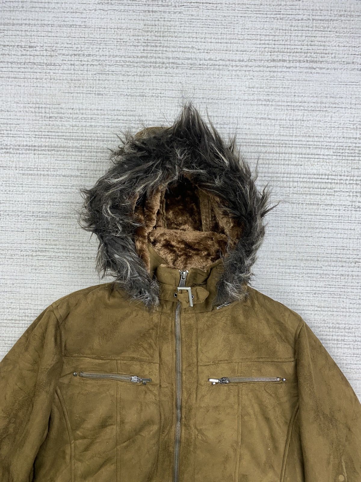 If Six Was Nine 🔥Louis Chavlon Faux Fur Hoodie Suede Leather Jacket Size US M / EU 48-50 / 2 - 5 Thumbnail
