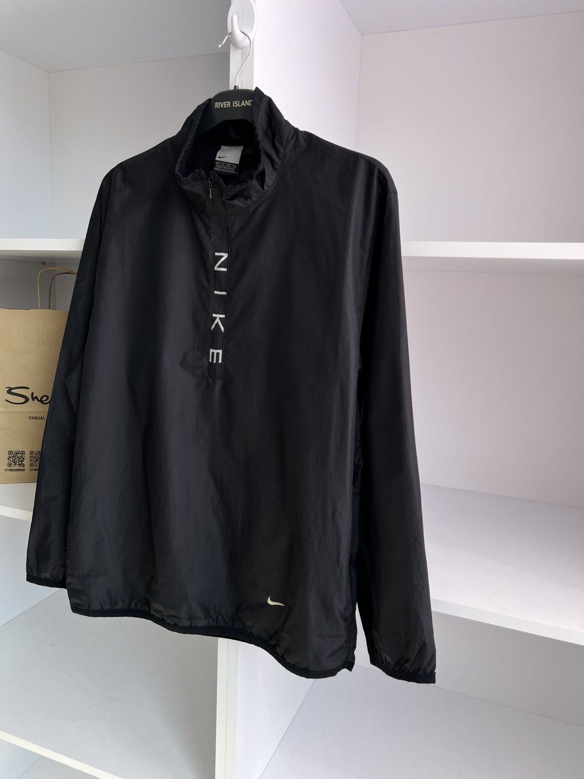 Nike × Vintage Vintage Nike windbreaker drill jacket Size US S / EU 44-46 / 1 - 5 Thumbnail