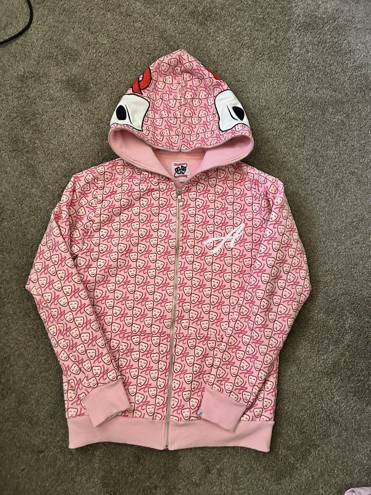 Asaali Pink laugh now cry later all over print full zio hoodie Size US L / EU 52-54 / 3 - 1 Thumbnail