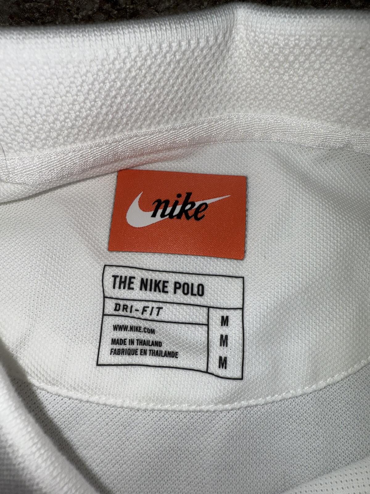 Nike Nike Men’s Standard Fit Golf White Polo Size US M / EU 48-50 / 2 - 2 Thumbnail