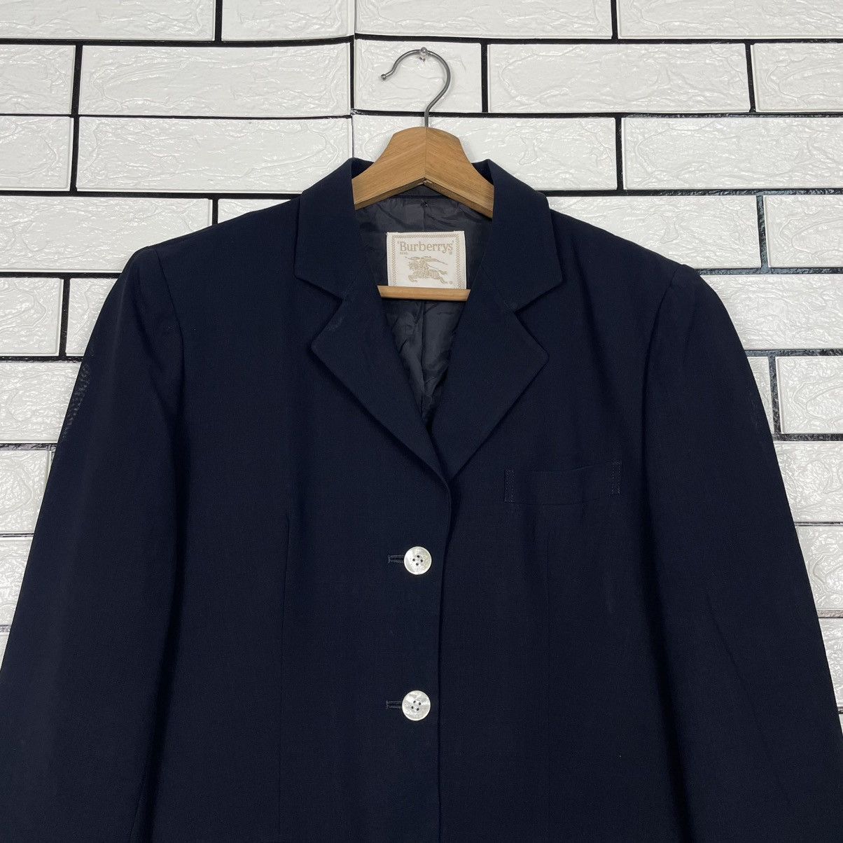 Burberry Vintage Burberrys Women Wool Black Jacket Size M / US 6-8 / IT 42-44 - 2 Thumbnail
