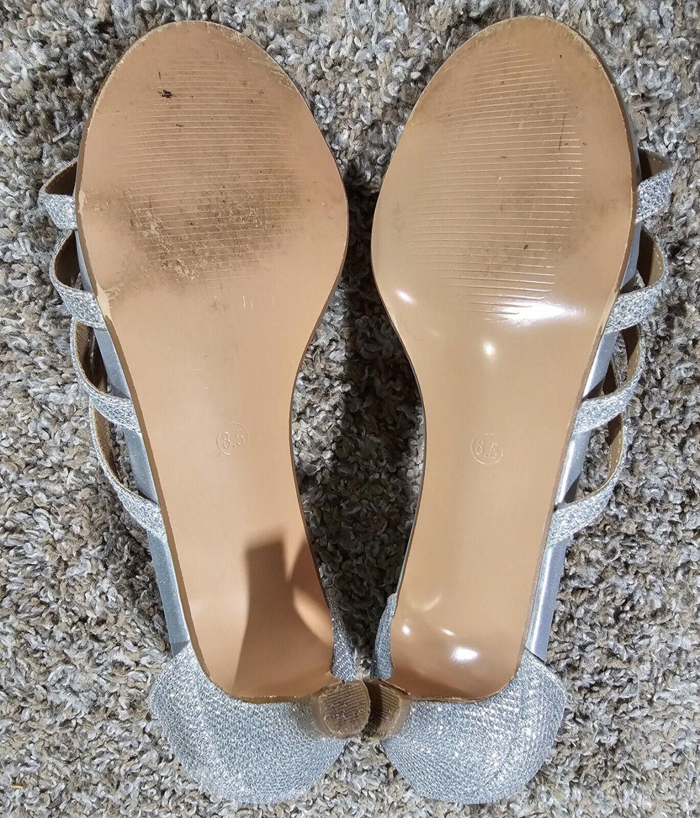 Designer idifu In2lydia hb 8.5 silver sparkle heels Size US 8.5 / IT 38.5 - 5 Thumbnail