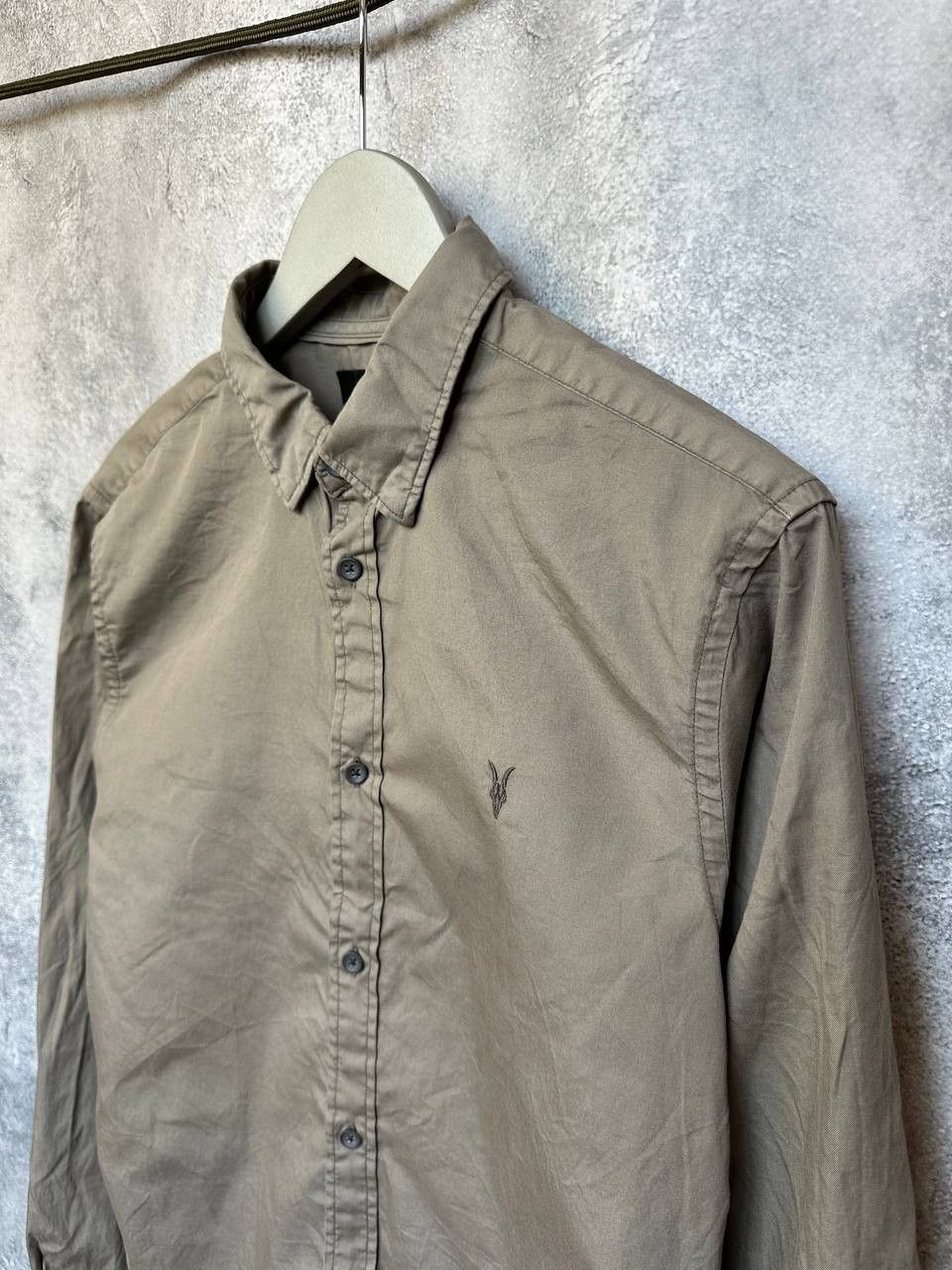 Allsaints ALLSAINTS Redondo Shirt Long Sleeve Gray Button Up Size US S / EU 44-46 / 1 - 6 Thumbnail