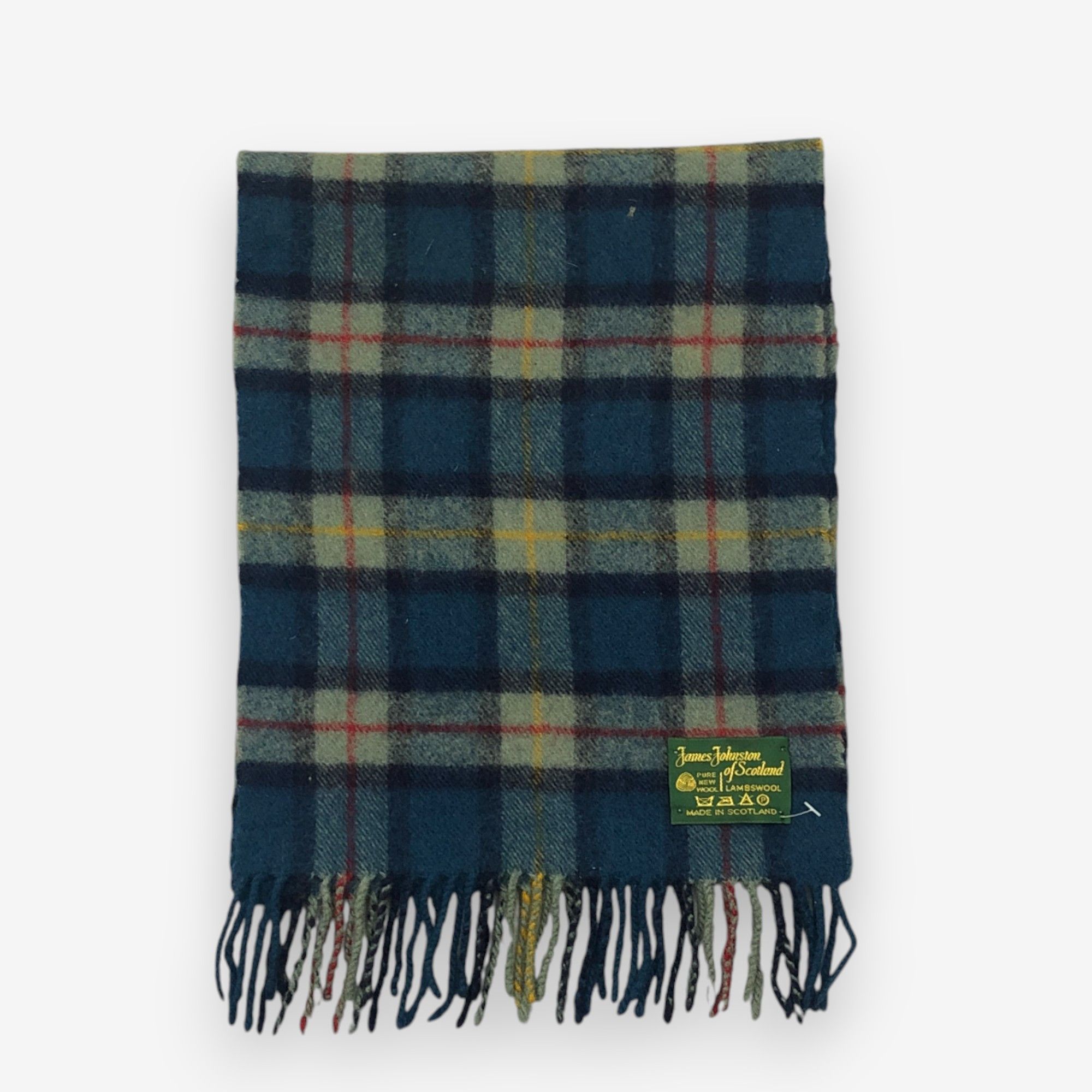 Johnstons Of Elgin Vintage Johnston Scarf Muffler Wool Plaid Tartan Scarves Size ONE SIZE - 2 Thumbnail