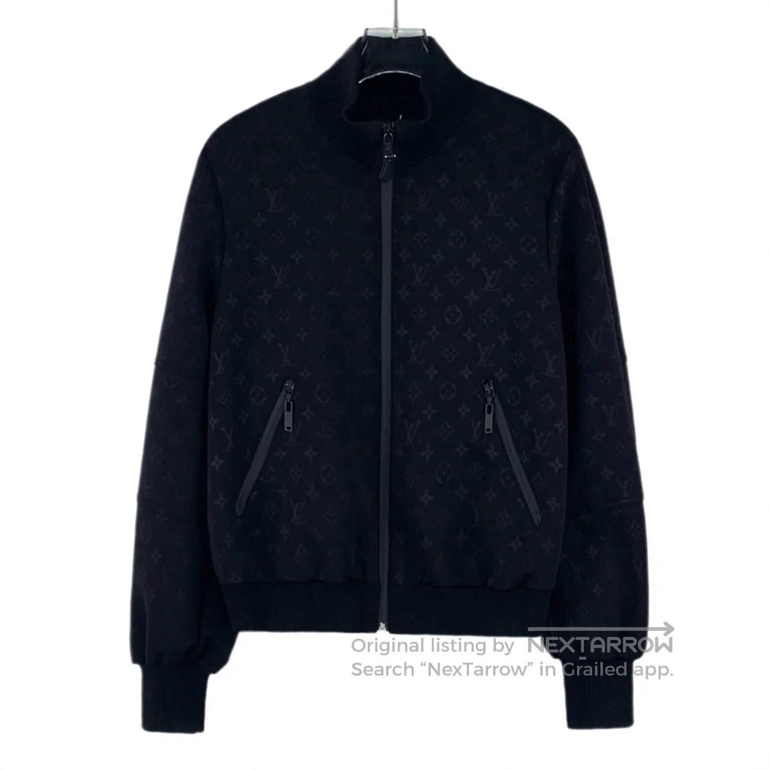 Louis Vuitton Louis Vuitton Black Logo Subtle Pattern Full Print Stand C Size S / US 4 / IT 40 - 1 Thumbnail