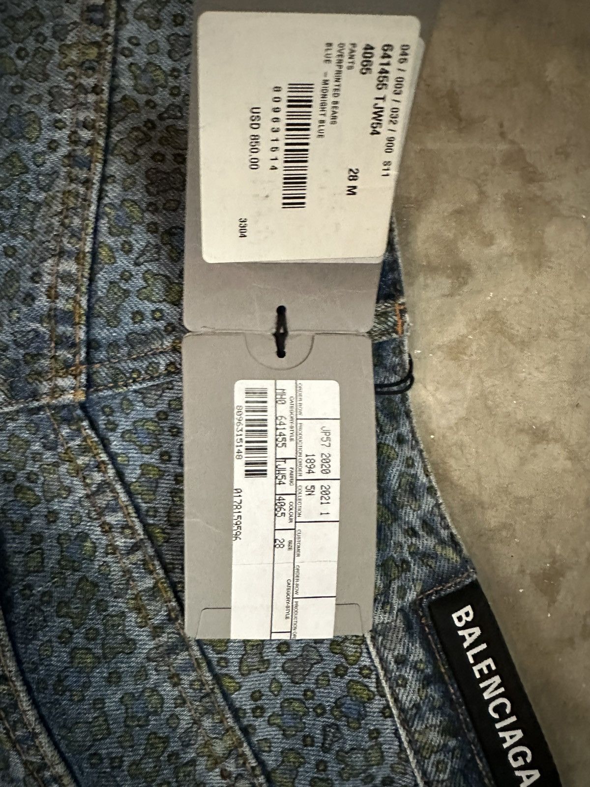 Balenciaga Balenciaga Midnight Blue Teddy Overprint Denim Size US 28 / EU 44 - 4 Thumbnail