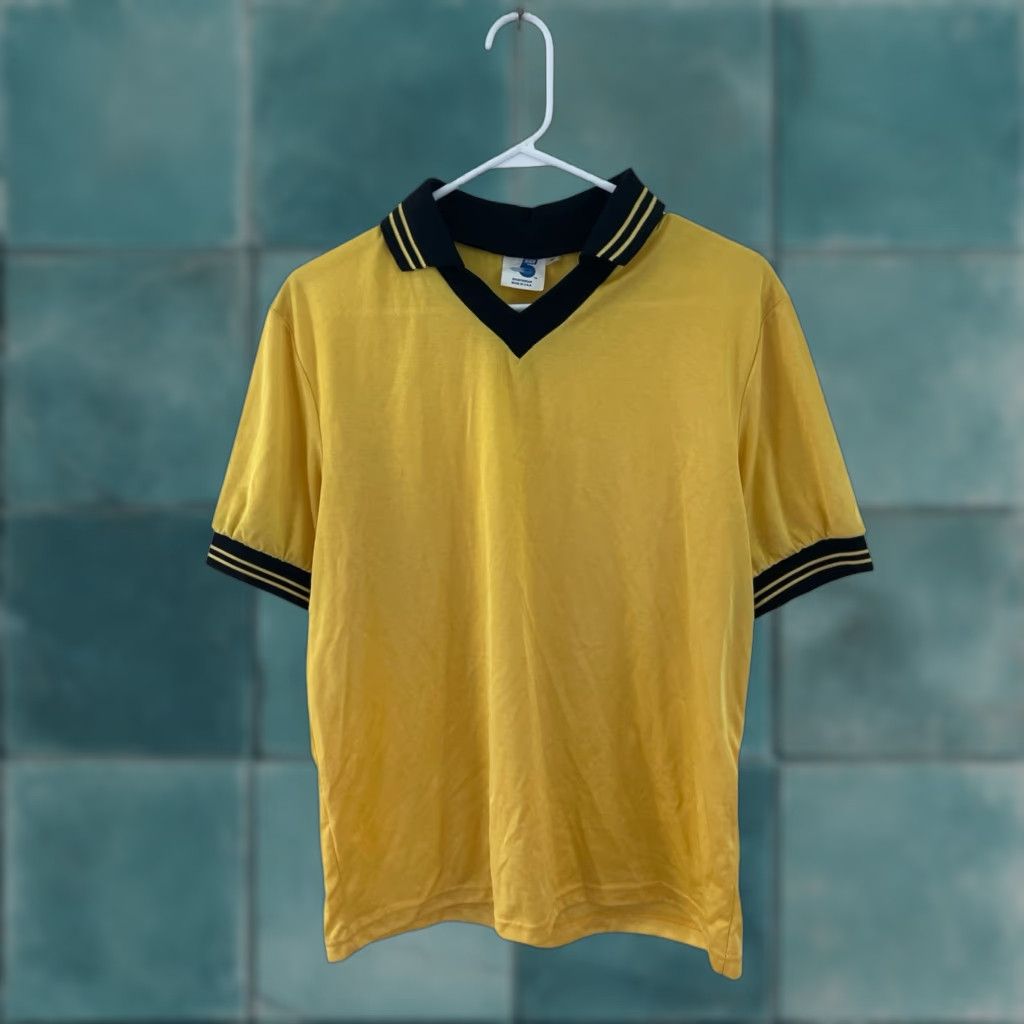 Vintage VINTAGE High Five Shirt Mens S Yellow 90s Deadstock NWOT Polo Soccer United States Made Size US S / EU 44-46 / 1 - 1 Thumbnail