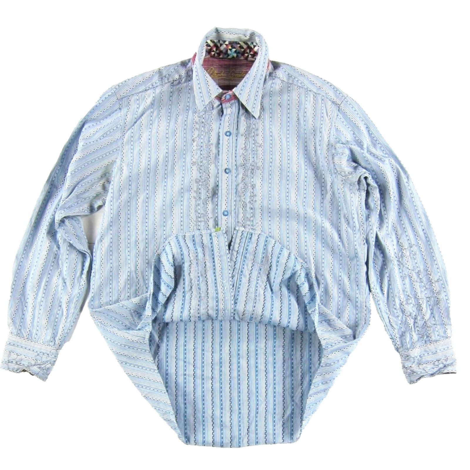 Robert Graham Robert Graham Blue Long Sleeve Button Up Shirt L Mens Size US L / EU 52-54 / 3 - 5 Thumbnail