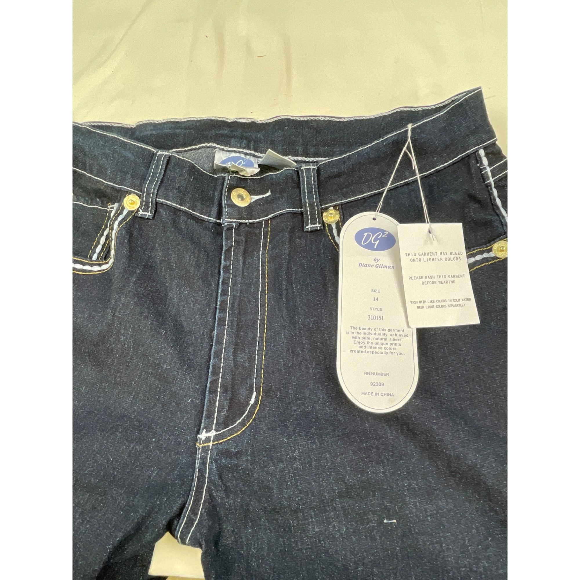 Other Diane Gilman Women's Blue Jeans boot cut Size 14 SKU 5151 Size 36" / US 14 / IT 50 - 5 Thumbnail