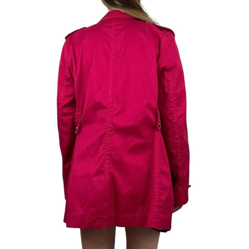 Tommy Hilfiger Tommy Hilfiger Vibrant Pink Button Down Collared Coat Size M / US 6-8 / IT 42-44 - 5 Thumbnail