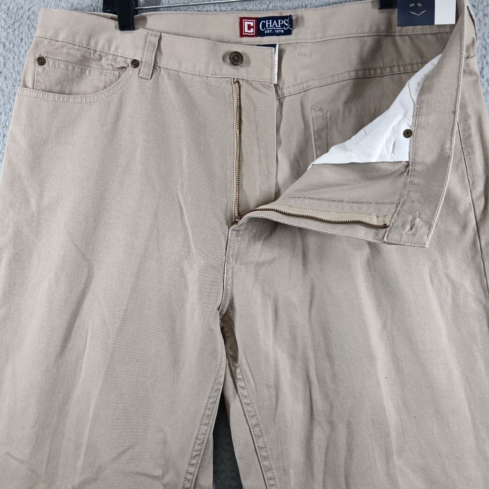Chaps Chaps Tan Straight Fit Stretch Cotton Twill Chino Pants 38x30 Size US 38 / EU 54 - 7 Thumbnail