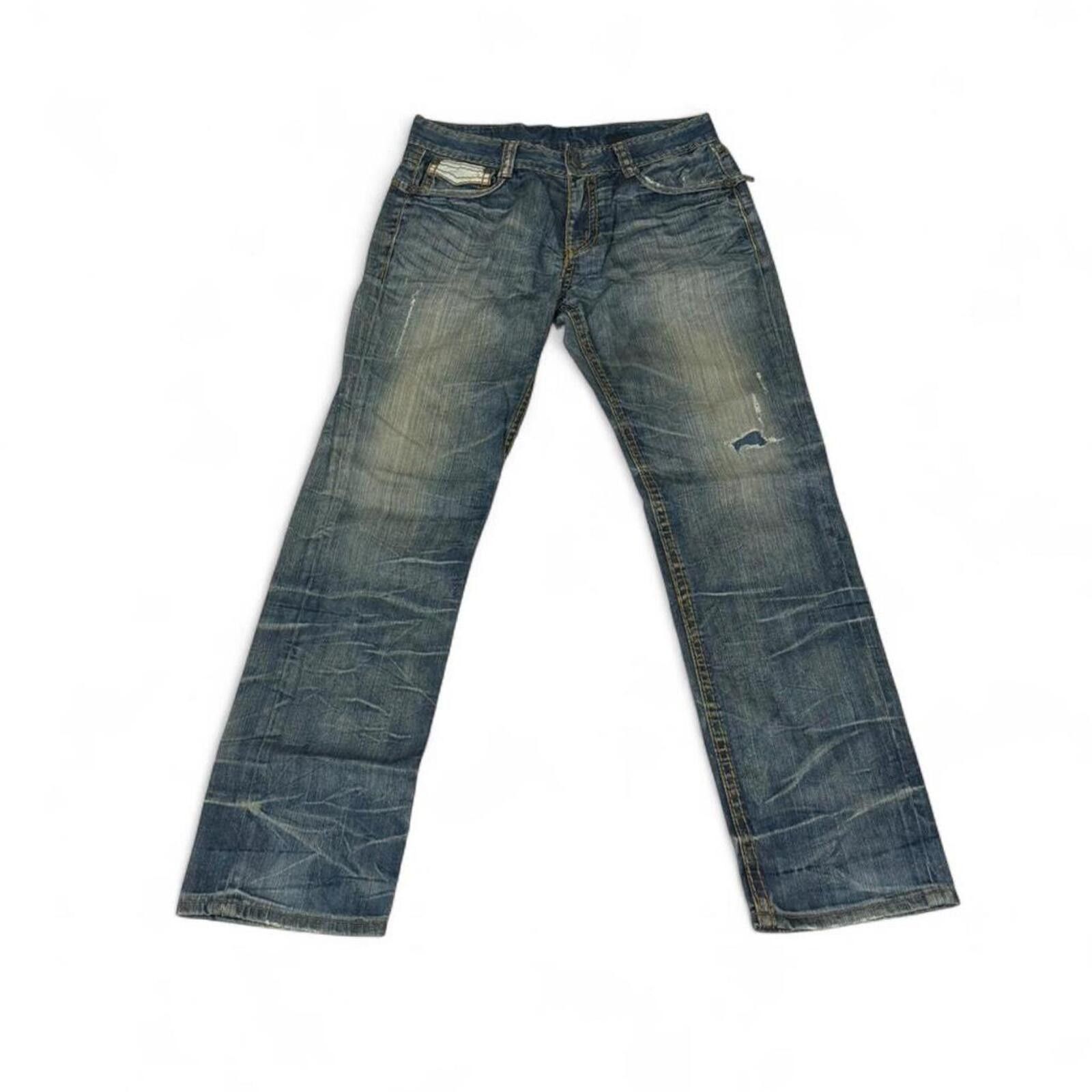 True Religion Vintage EXR mud wash denim jeans with back pockets design Size 34" / US 12 / IT 48 - 2 Thumbnail