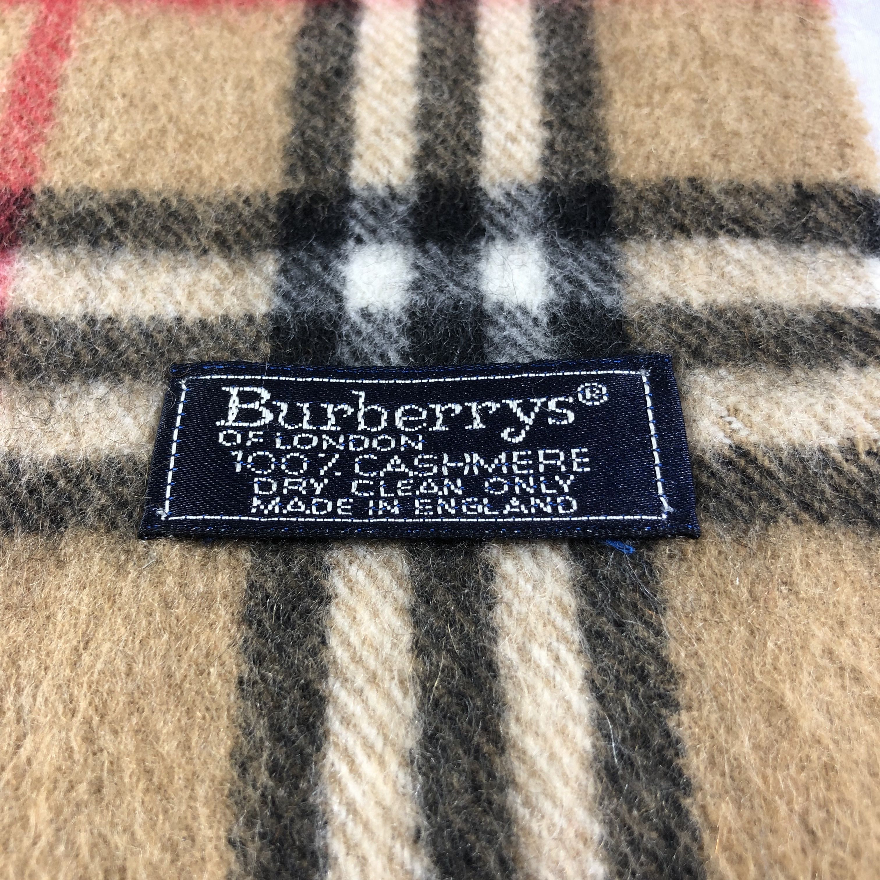 Burberry Burberrys Tan Nova Check Cashmere Scarf Muffler V1530 Size ONE SIZE - 4 Thumbnail