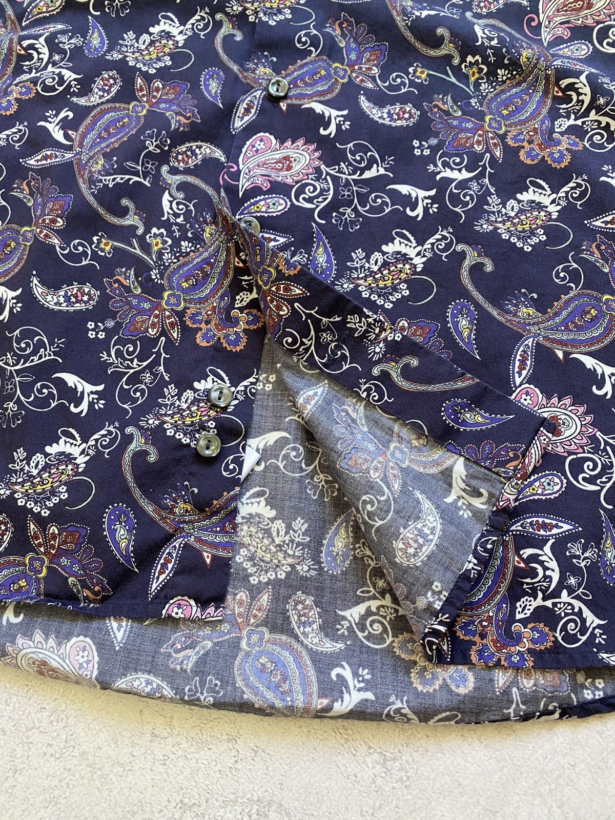 Eton Eton Mens Paisley Multicolor Button Up Shirt Size M Size US M / EU 48-50 / 2 - 6 Thumbnail