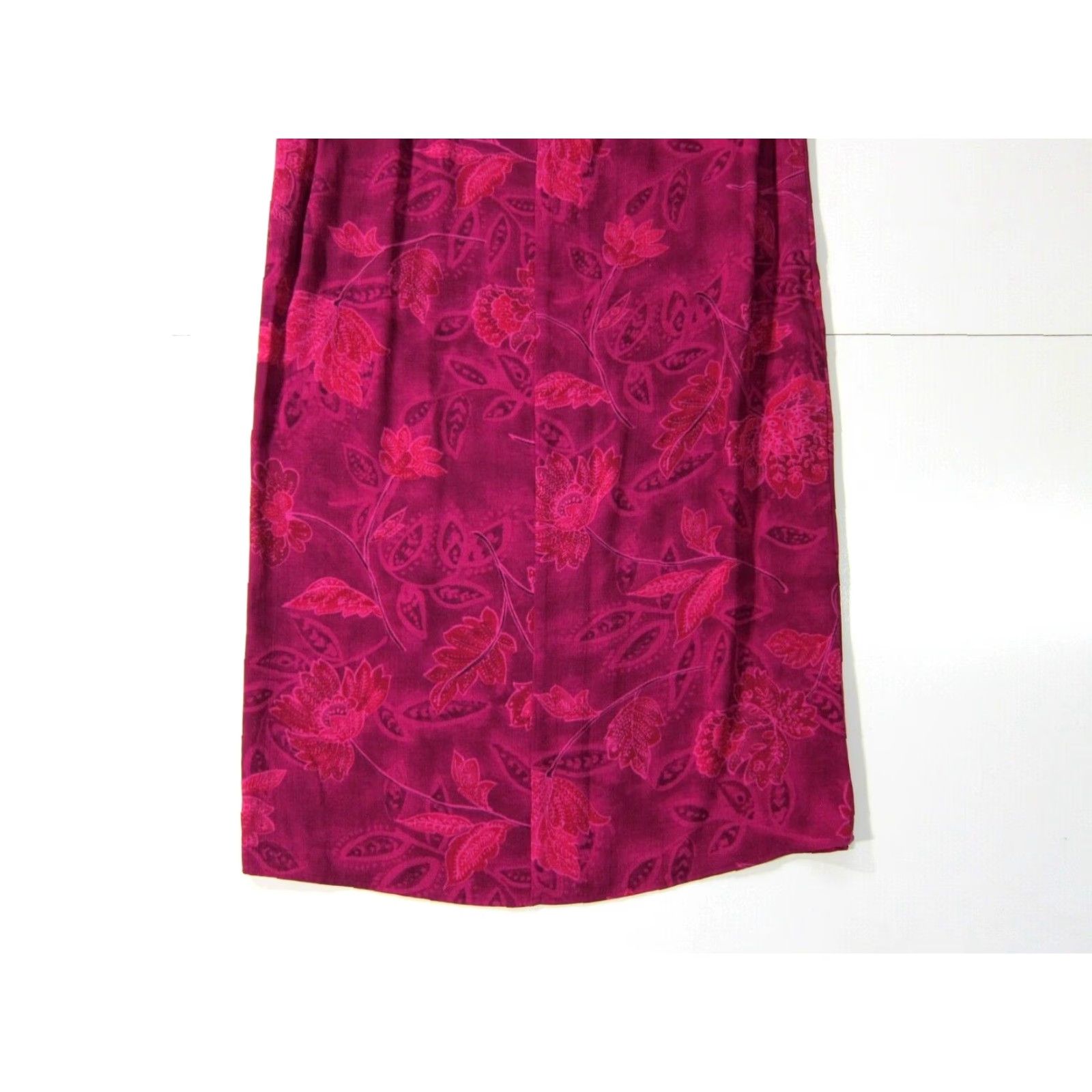 Vintage VINTAGE Toto n ko 100% Rayon Pink Floral Zipper High Rise Long Maxi Wrap Skirt Women 10 Size 32" / US 10 / IT 46 - 5 Thumbnail