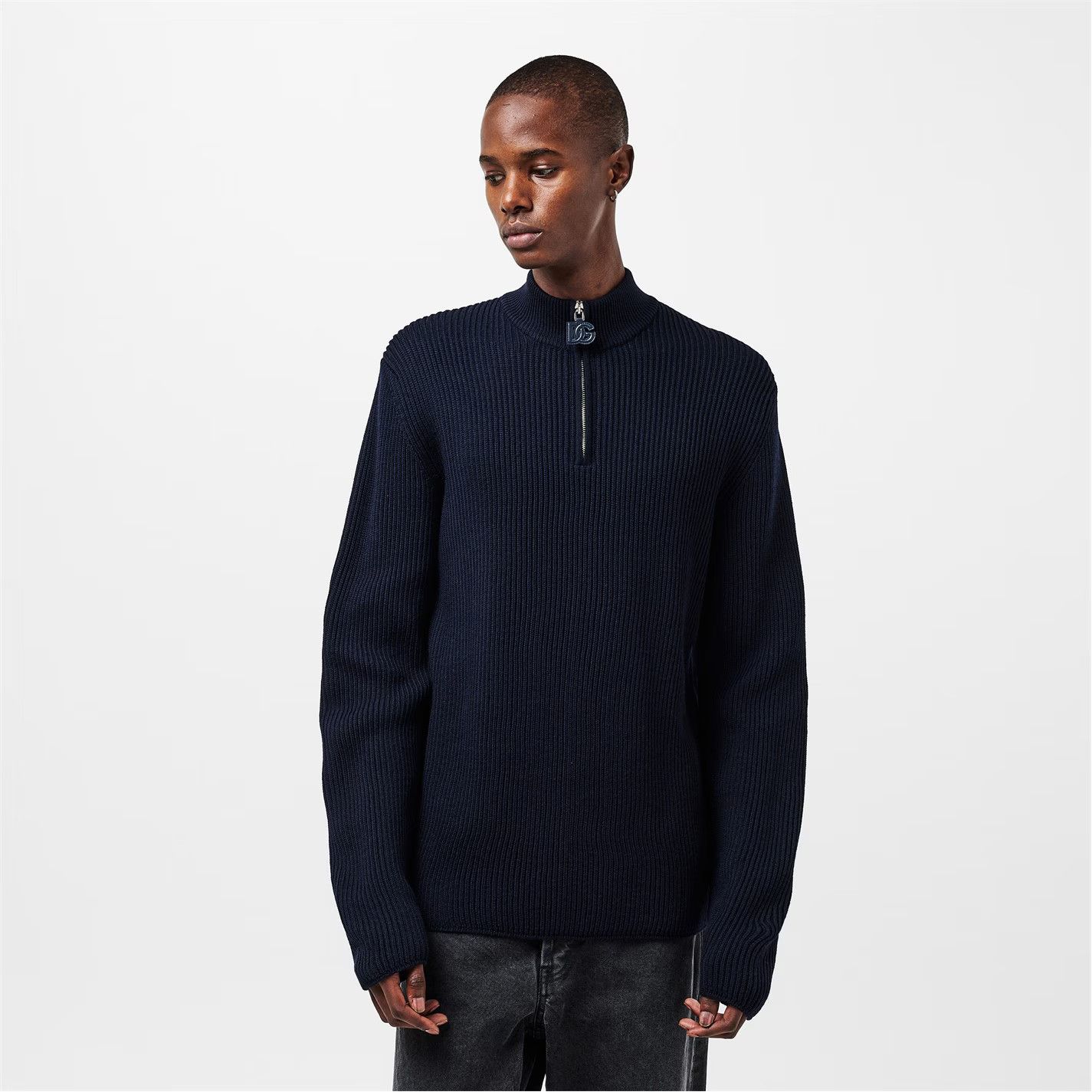 Dolce & Gabbana o1g2r1mq0426 Zip Knitted Top in Blue Size US L / EU 52-54 / 3 - 3 Thumbnail