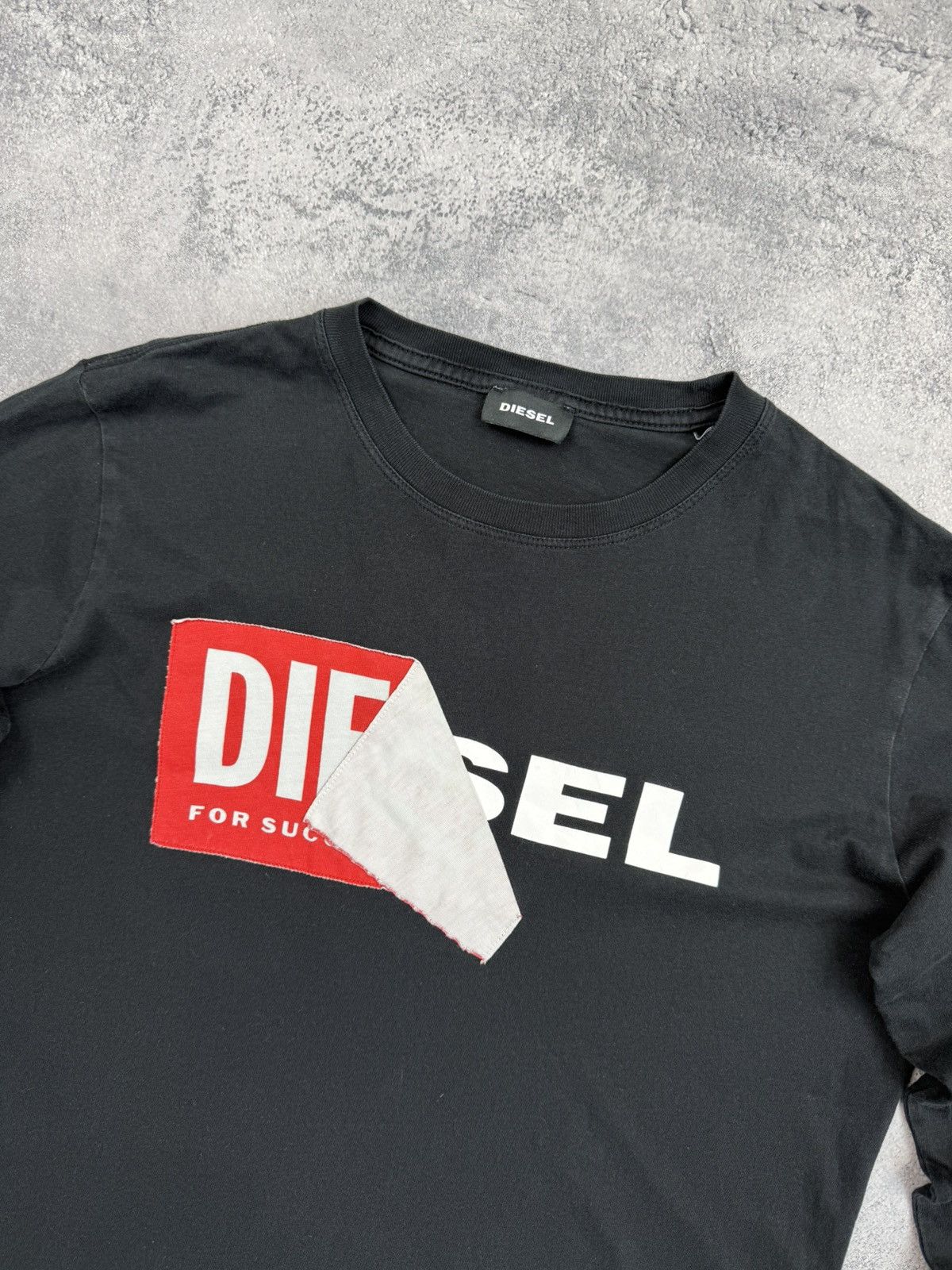 Diesel Vintage Diesel Y2K Long Sleeve Big Logo Hype Avant Garde Size US S / EU 44-46 / 1 - 8 Thumbnail