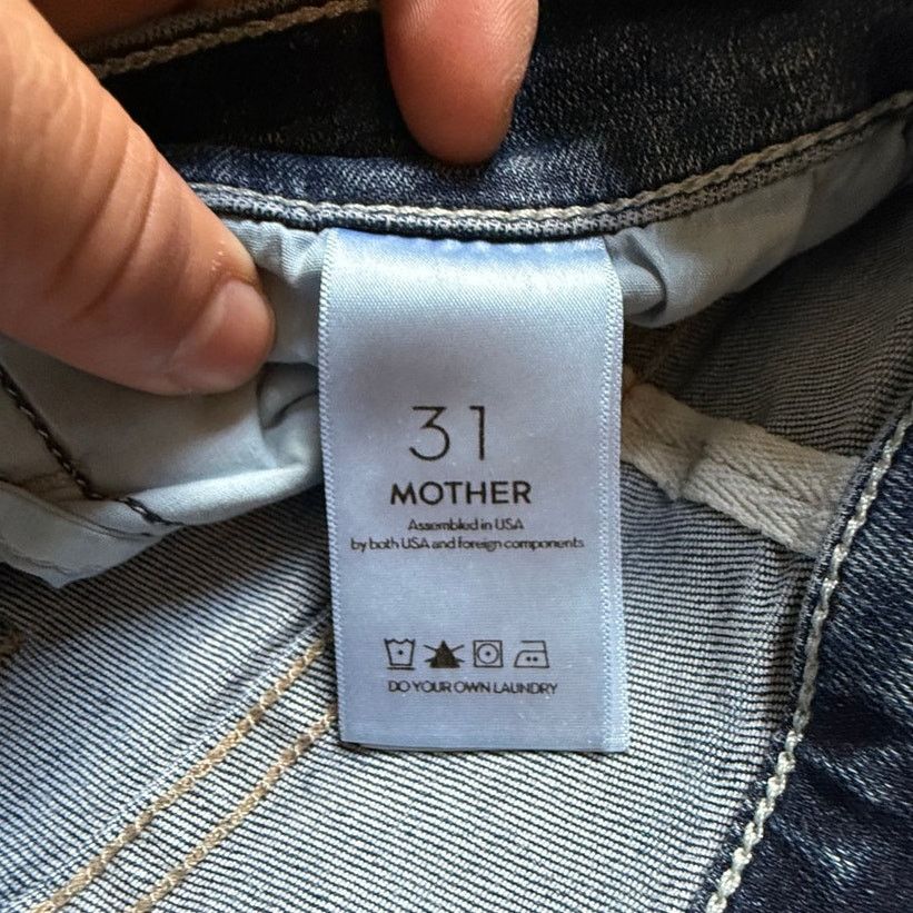 MOTHER MOTHER The Hustler Ankle Fray High Rise Flare Jeans Size 31 Size 31" - 8 Thumbnail