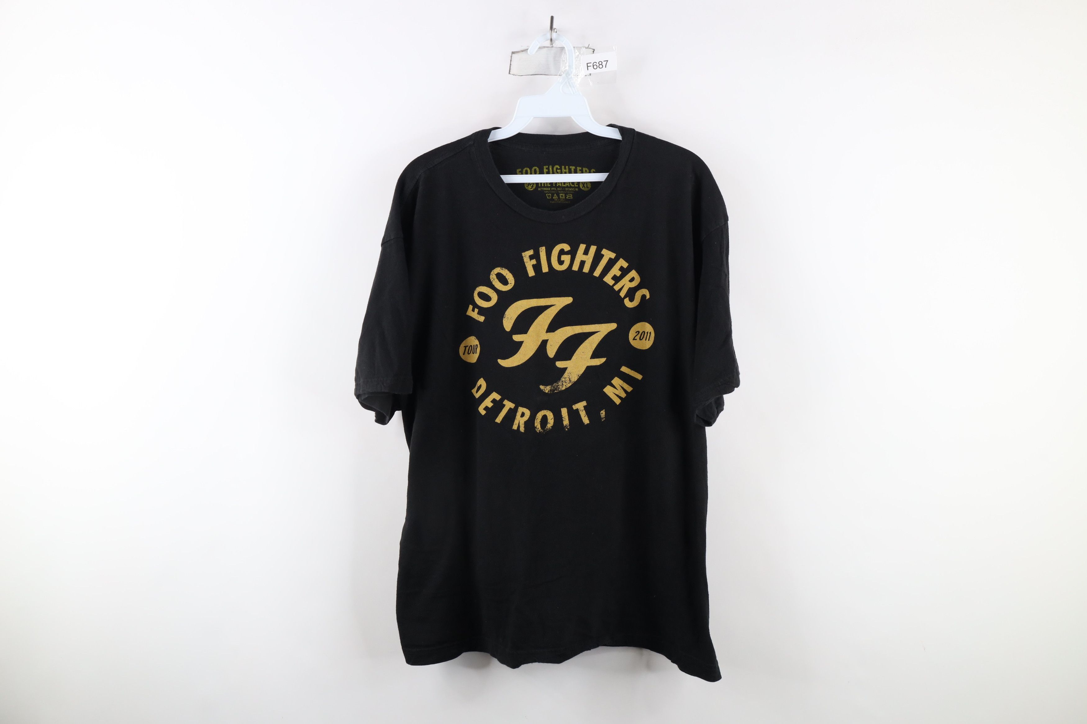 Vintage Y2K 2011 Palace Detroit Tour Foo Fighters Band T-Shirt Black Size US XL / EU 56 / 4 - 1 Thumbnail