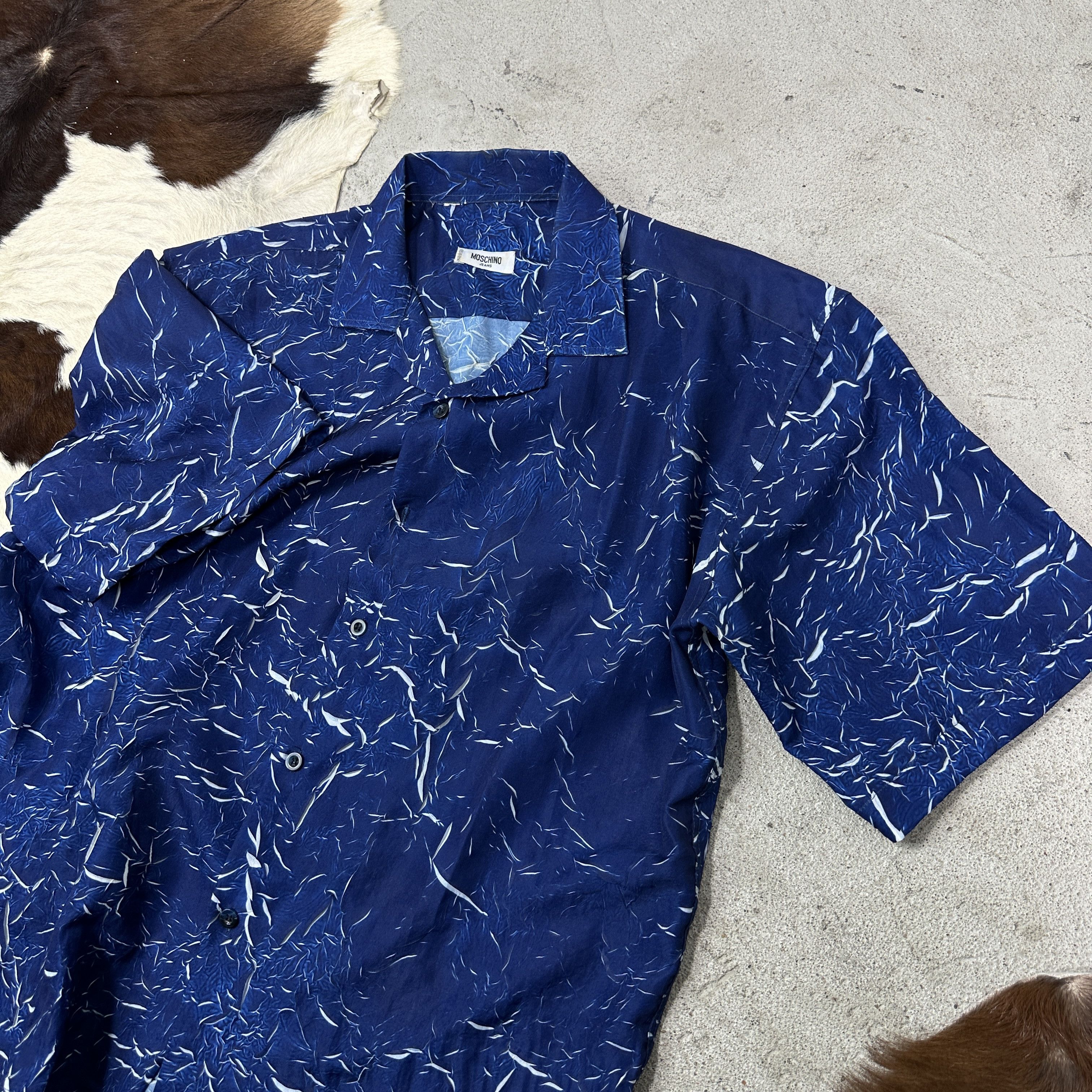 Moschino Vintage Streetwear Old Money Moschino Printed Shirt Y2K Size US XL / EU 56 / 4 - 4 Thumbnail