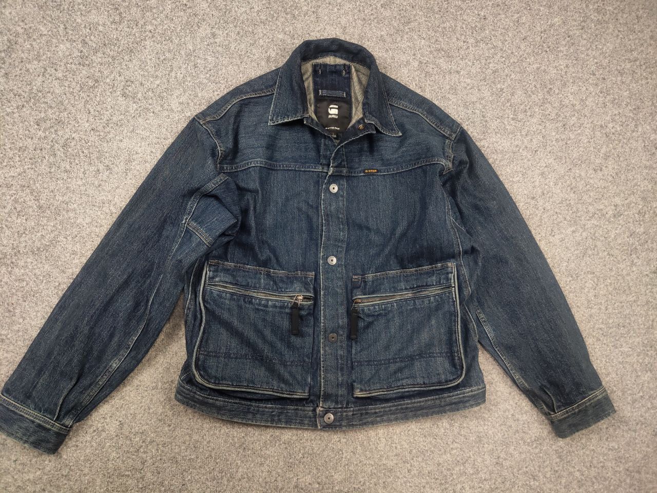 G-Star G-Star RAW Utility Coach Dakota Cargo Denim Vintage Jacket Size US L / EU 52-54 / 3 - 8 Thumbnail