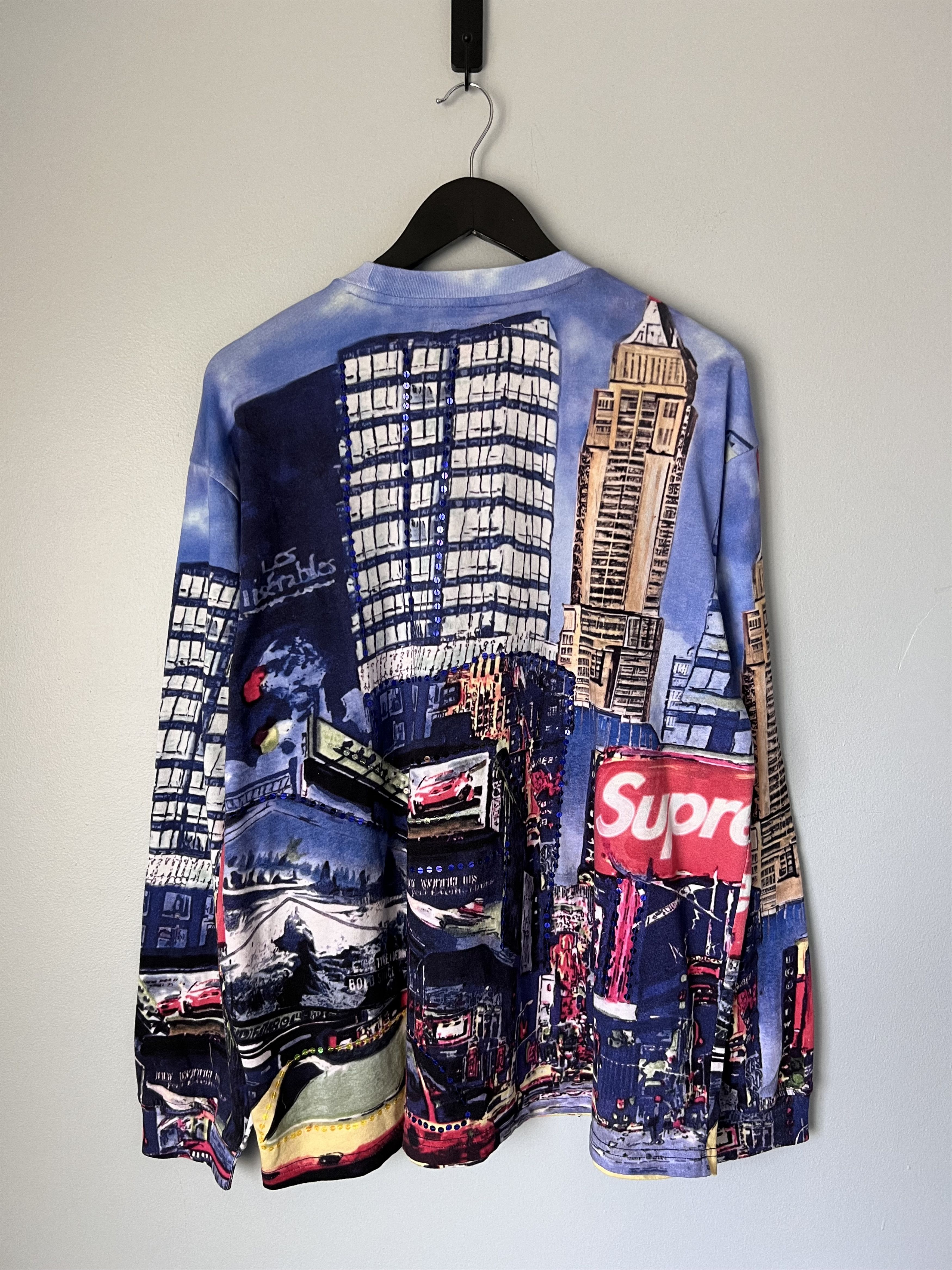 Supreme Supreme Skyline Sequin Long Sleeve Top in Day Blue Size US L / EU 52-54 / 3 - 5 Thumbnail