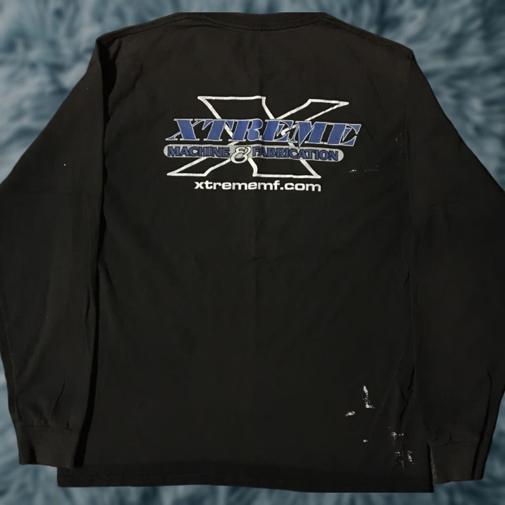 Thrasher VINTAGE Thrashed Construction Shirt L Black Long Sleeve Distressed Paint Grunge Punk Skate Surf 90s Men T-Shirt Size US L / EU 52-54 / 3 - 1 Thumbnail