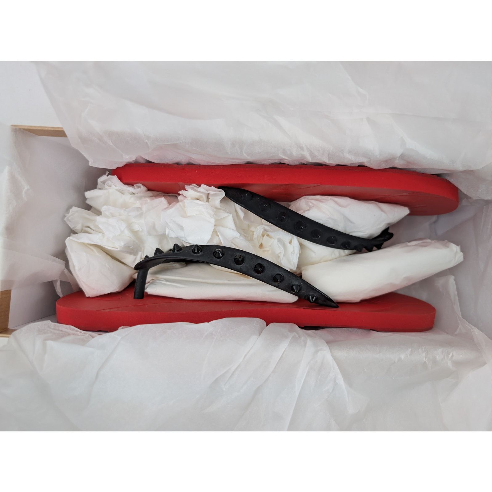 Christian Louboutin o1rshd1 Loubi Flip Flat Slide slipper in Red 46 Size US 13 / EU 46 - 18 Thumbnail