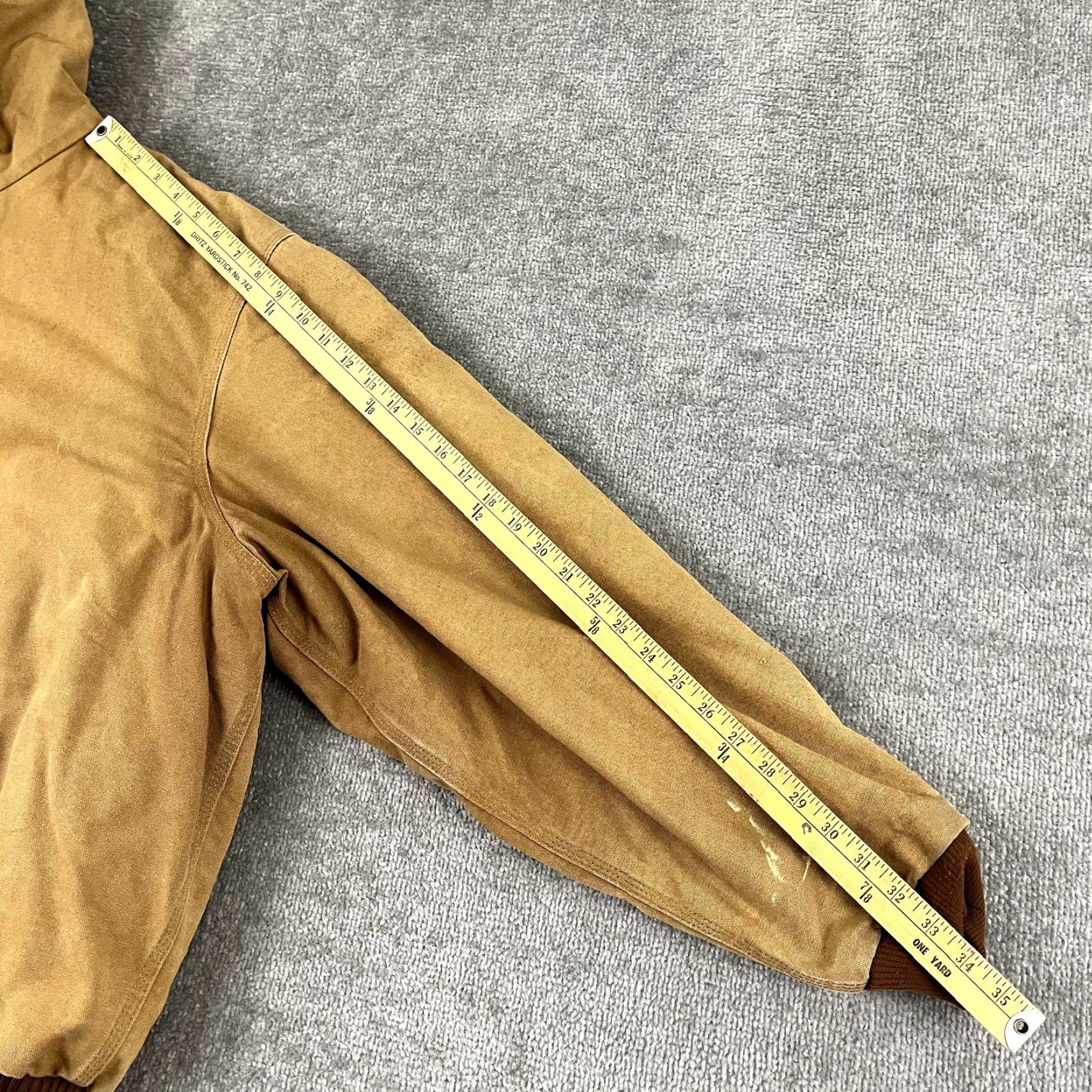 Carhartt CARHARTT Jacket Mens 3XL Brown Workwear Hooded Fleece Lined Zip Mid-Length Outdoor Casual, Classic, Outerwear, Winters Size US XXL / EU 58 / 5 - 7 Thumbnail