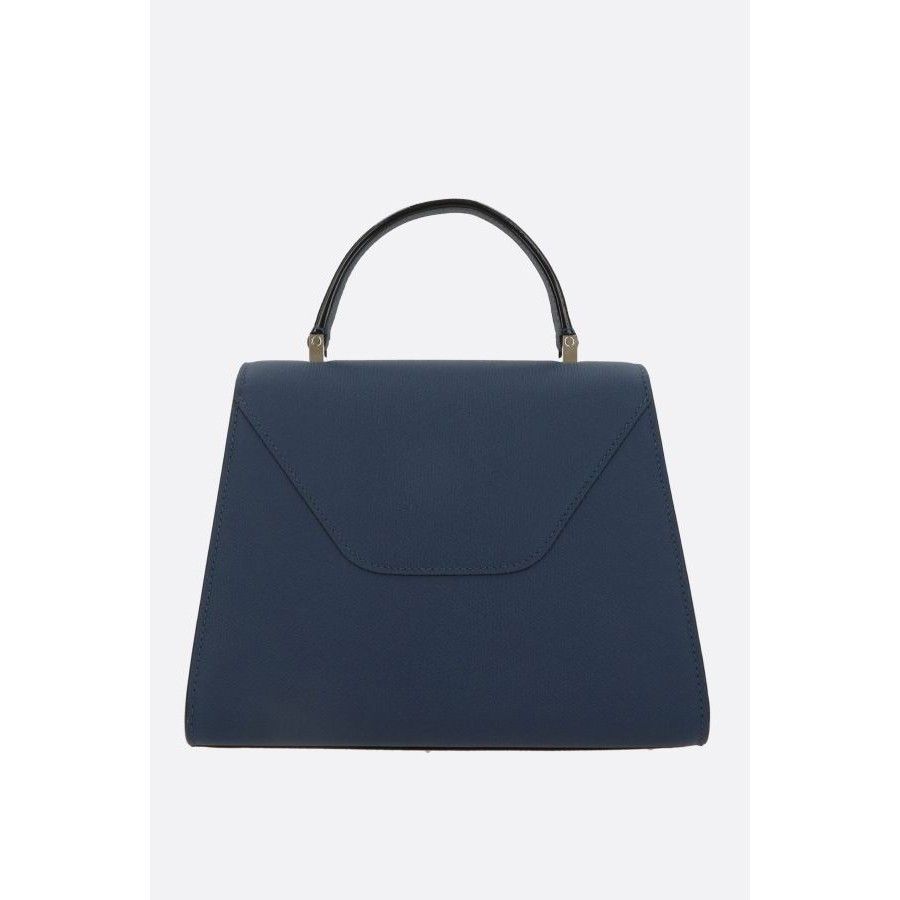 Valextra VALEXTRA Iside Medium Blue Grainy Leather Handbag New & Auth Size ONE SIZE - 3 Thumbnail