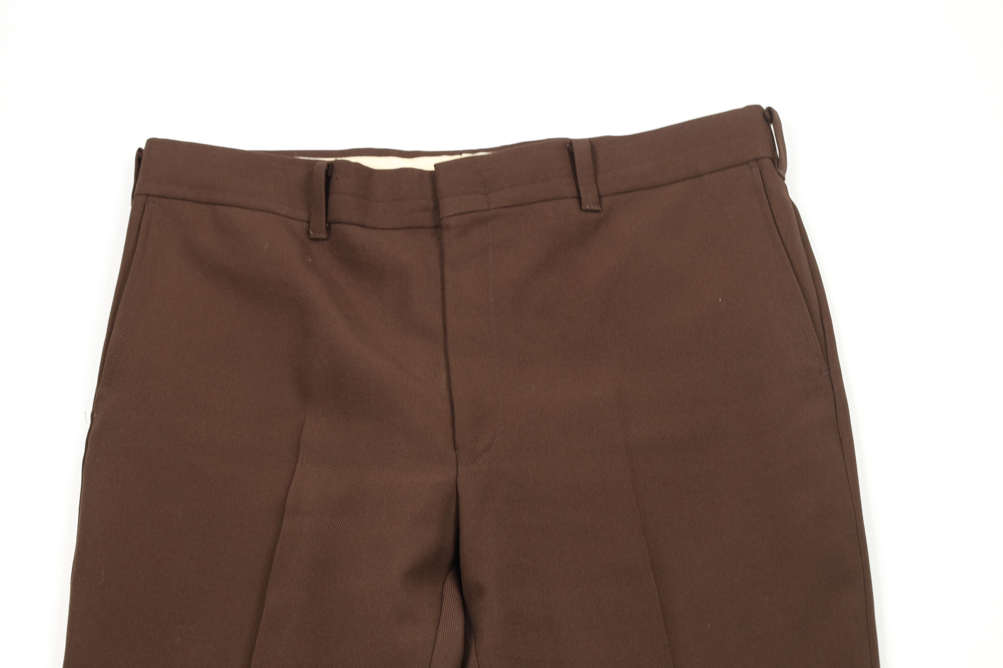 Vintage Vintage 70s Streetwear Bell Bottoms Chino Pants Brown USA Size US 34 / EU 50 - 2 Thumbnail