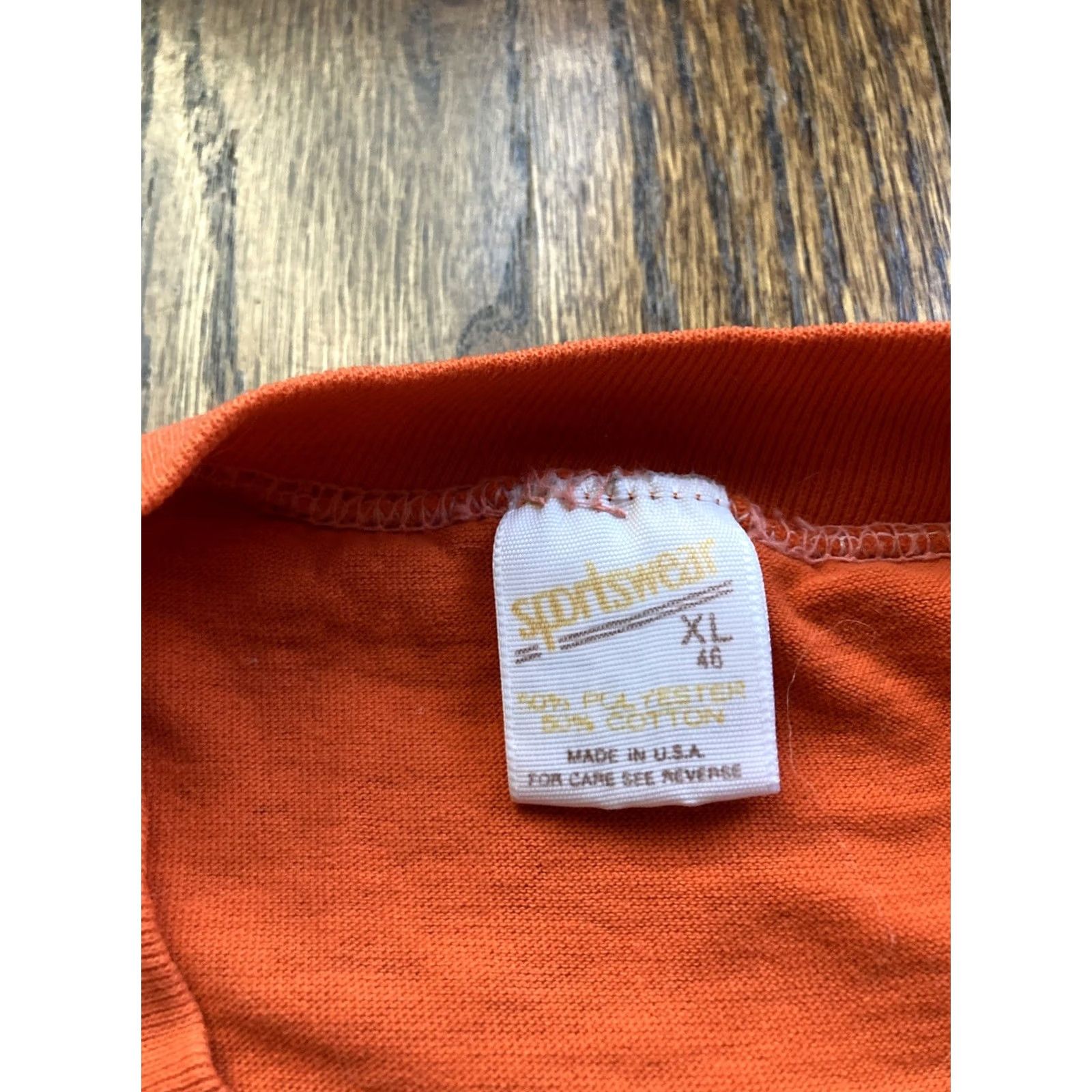 Vintage VTG Vulcan Run Shirt Size XL Orange 1980 Birmingham AL Marathon Single Stitch T Men Size US XL / EU 56 / 4 - 4 Thumbnail