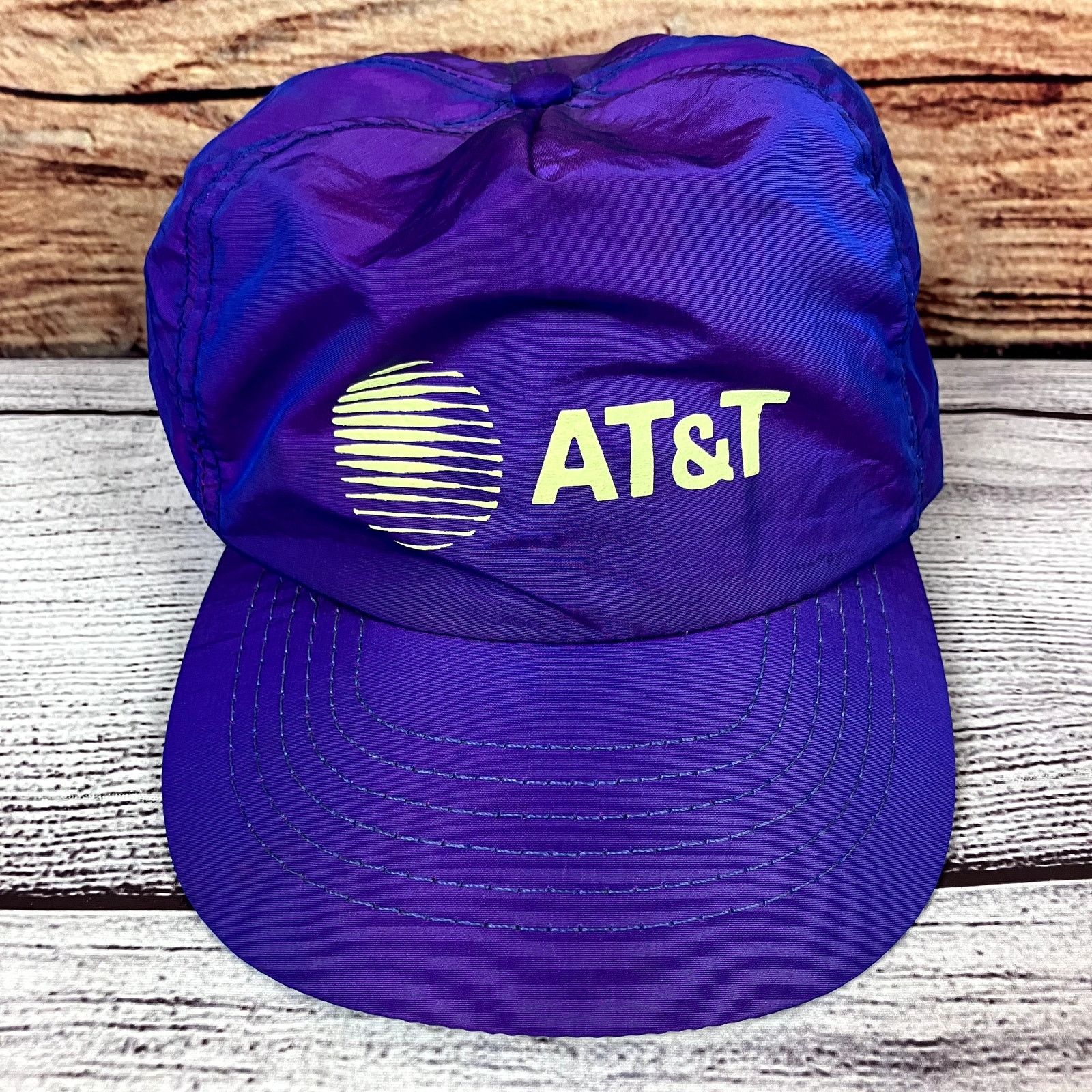 Vintage Vintage 1990s AT&T Thermonuclear Nylon Snapback Hat Size ONE SIZE - 1 Thumbnail