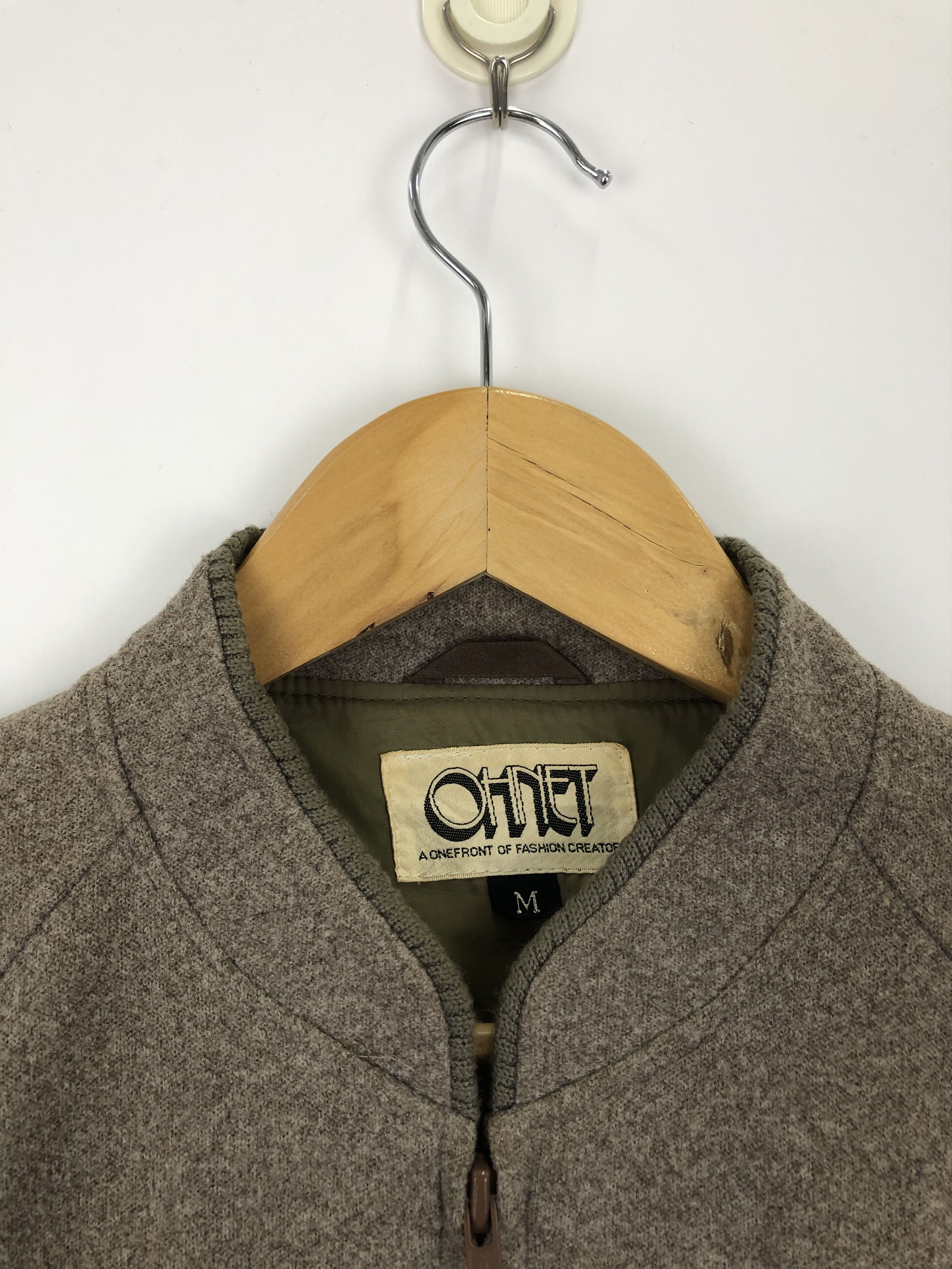 Japanese Brand Vintage 80s Japanese Brand Zipper Wool Jacket V0418 Size US M / EU 48-50 / 2 - 8 Thumbnail