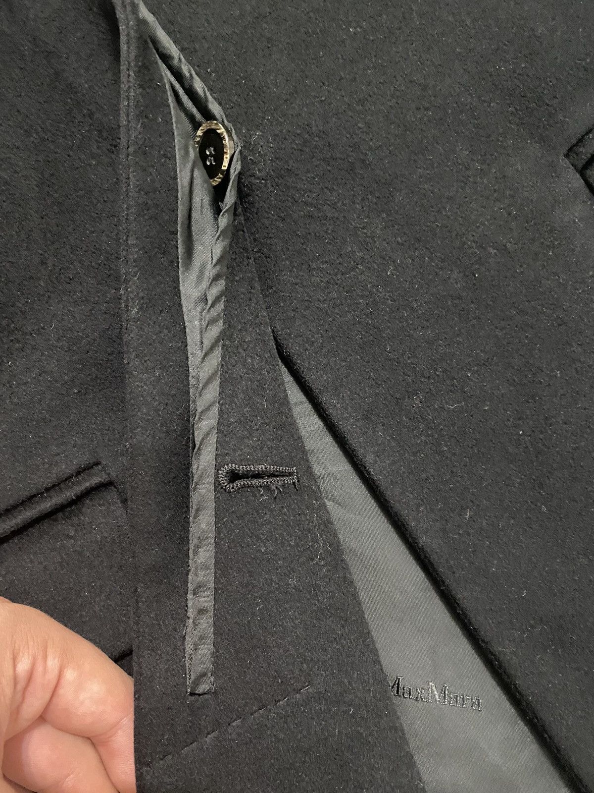 Max Mara Max Mara Vintage 100% Lana Wool Coat Black Women’s US 6 Size M / US 6-8 / IT 42-44 - 11 Thumbnail