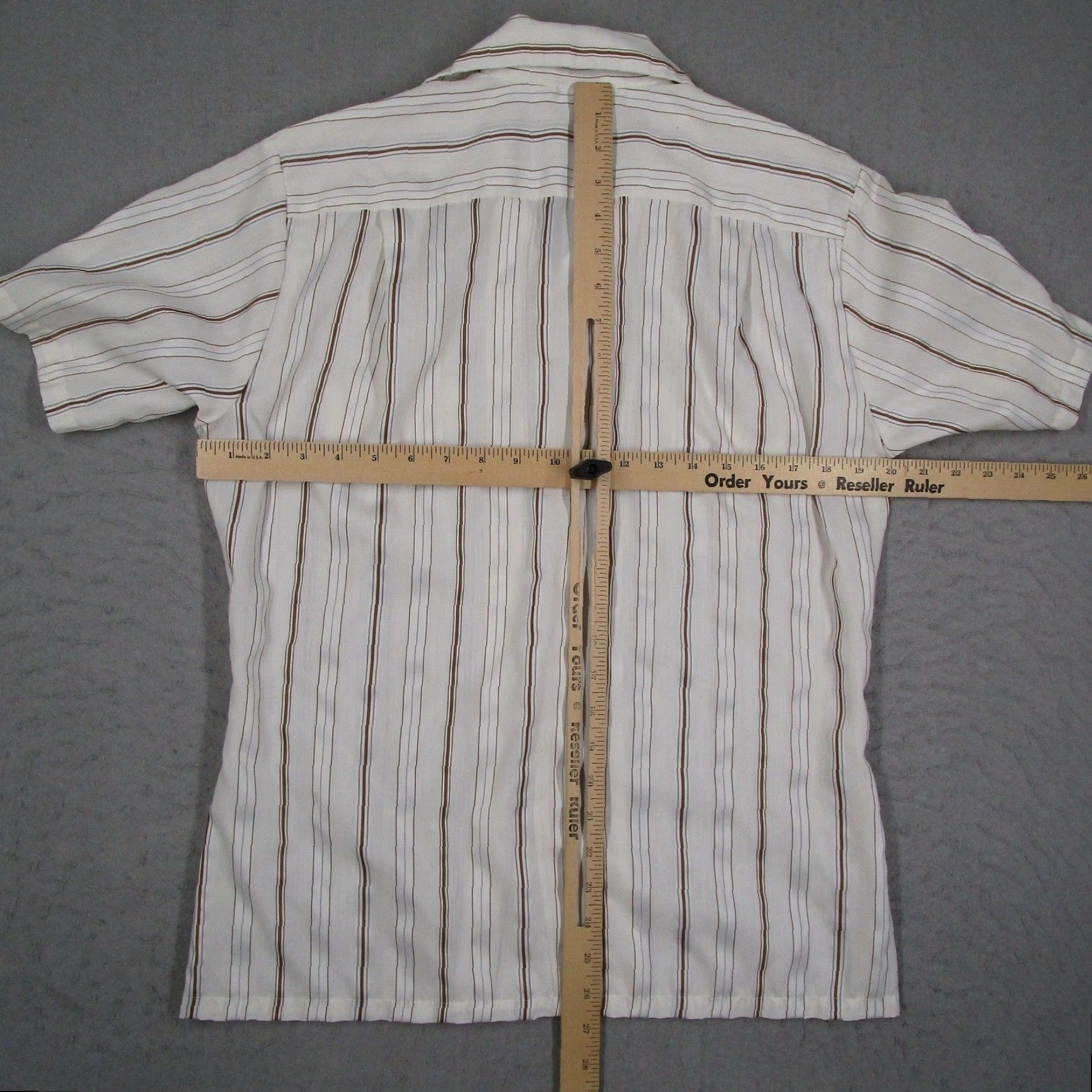 Vintage VINTAGE Mr. California Shirt Short Sleeve Button-Front White Small 70s Striped Casual Mens Size US S / EU 44-46 / 1 - 7 Thumbnail
