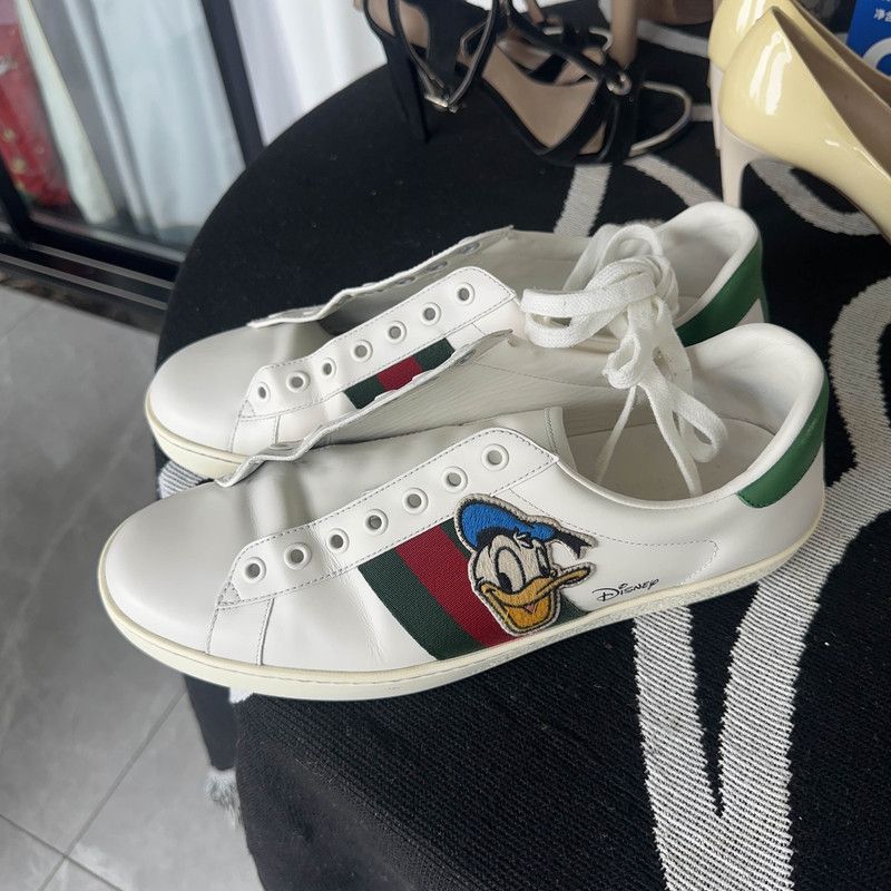 Gucci Disney x Gucci White Donald Duck Sneakers 0079 Size US 8.5 / EU 41-42 - 1 Thumbnail