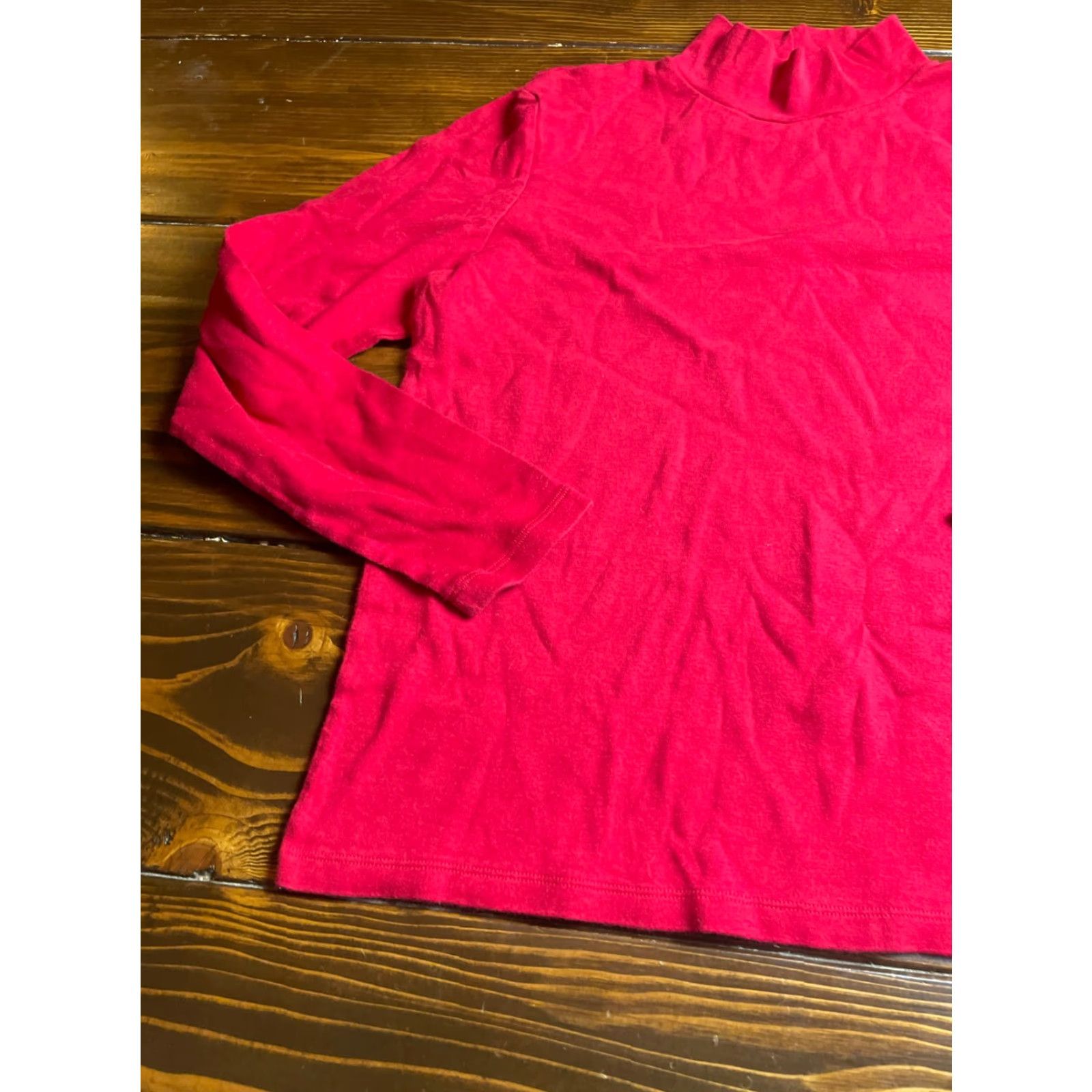 Croft & Barrow Croft & Barrow Shirt, Women's Large, Red, Mock Neck, Long Sleeve, Casual, Basic, Modern, Fall, Spring, Summer, Regular, Women, Size L, T-Shirt Size L / US 10 / IT 46 - 3 Thumbnail