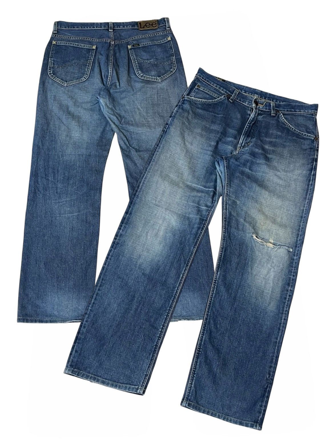 Lee VINTAGE LEE RIDERS REPRO 50s RIPPED HALF SELVEDGE DENIM Size US 35 - 1 Thumbnail